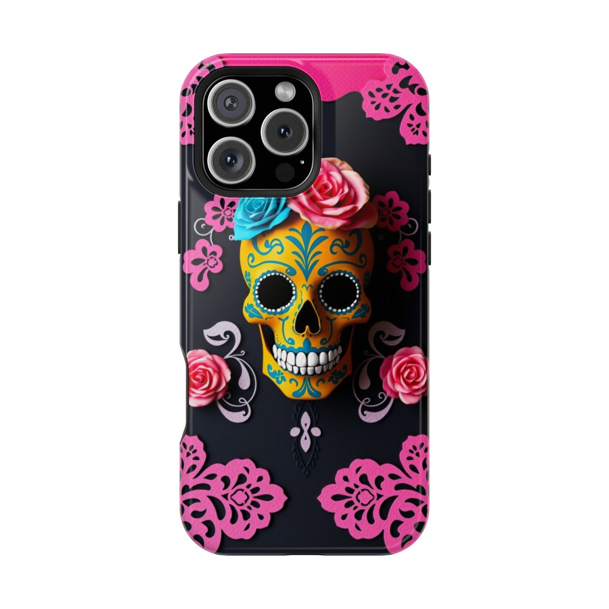 Phone Case: Marigold Rose Skull