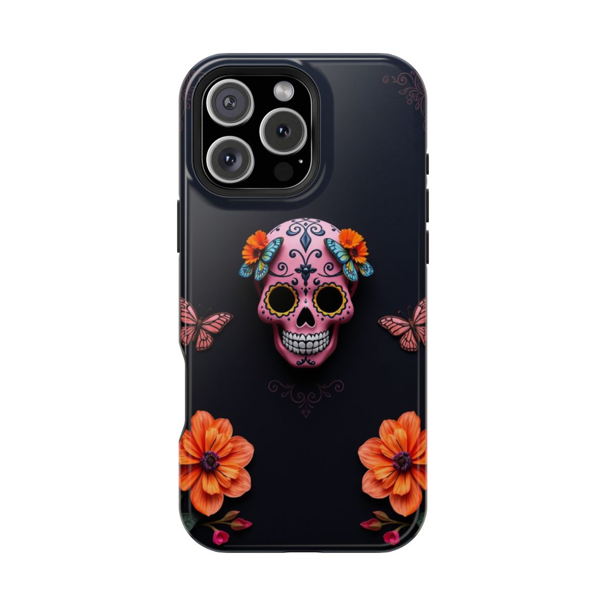 Phone Case: Pink Butterfly Skull