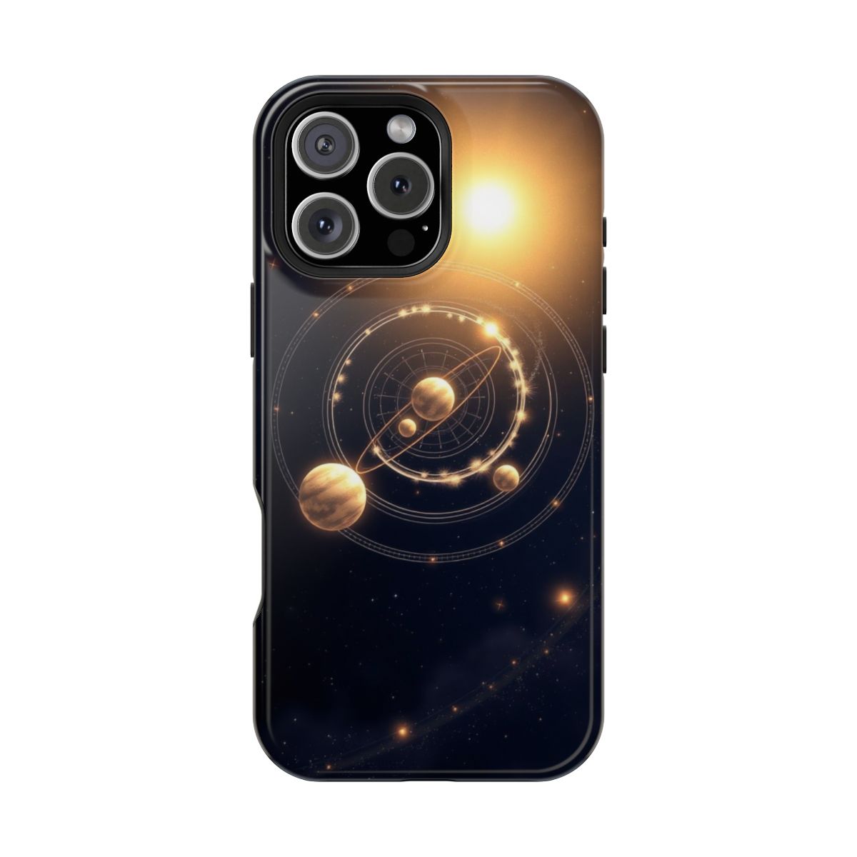 Cosmic Orrery Glow Celestial Phone Case For iPhone Samsung