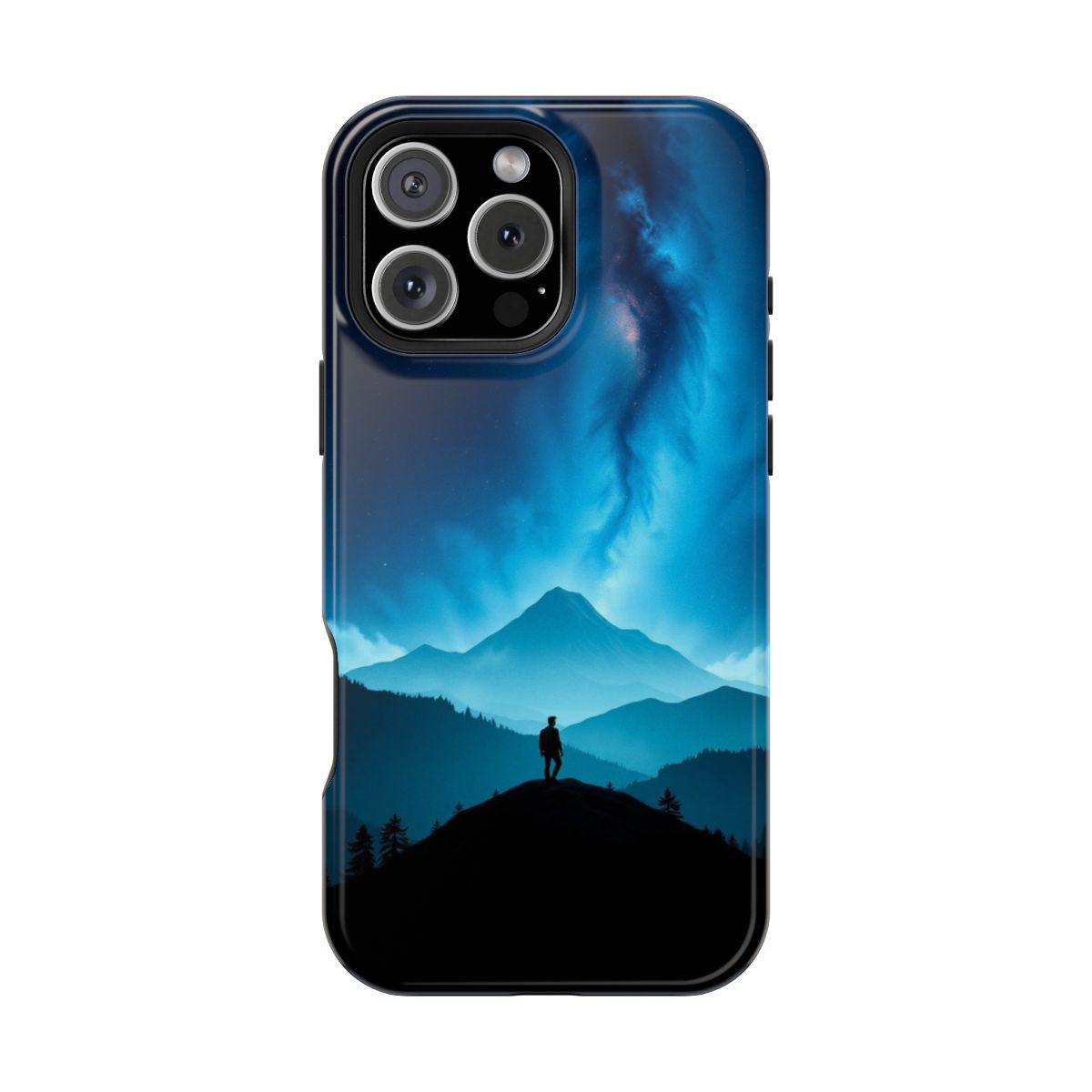 Mountain Night Pit Board Geometry Retro Phone Case For iPhone