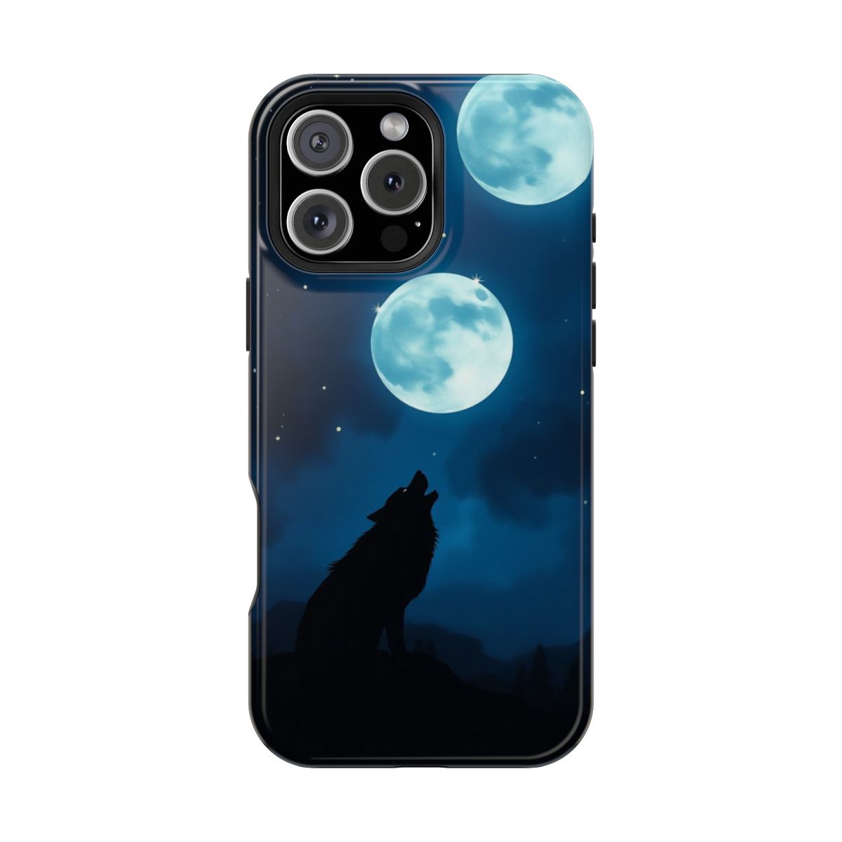 Midnight Howl Silhouette Night Wolf Moon