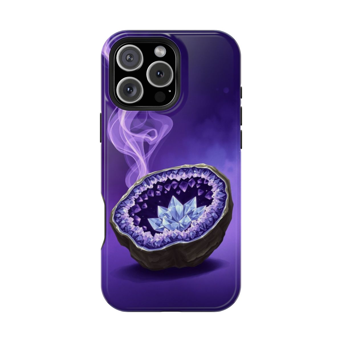 Crystal Geode Gemstone and Smoke