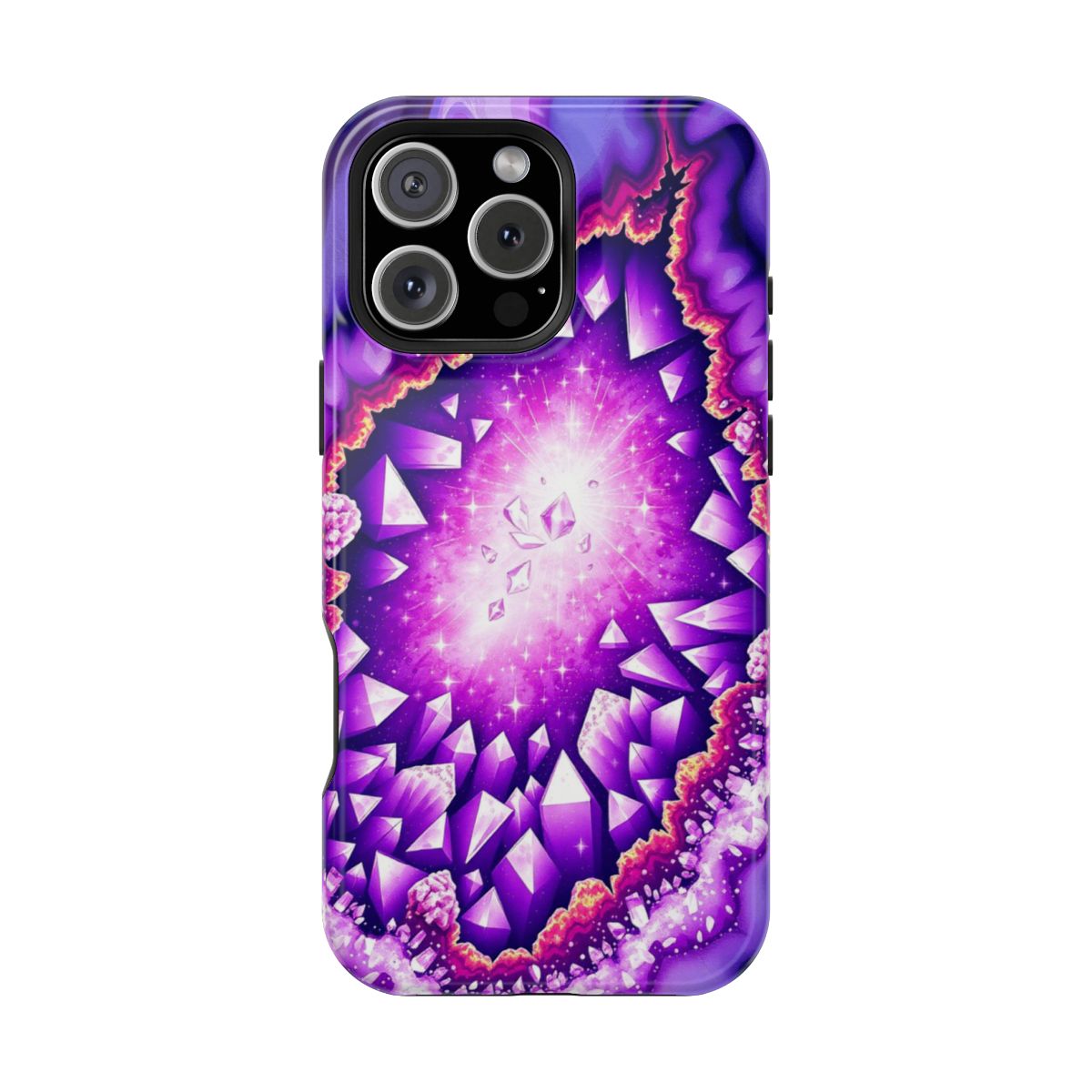 Sparkling Geode Crystal Magic Phone Case For iPhone Samsung