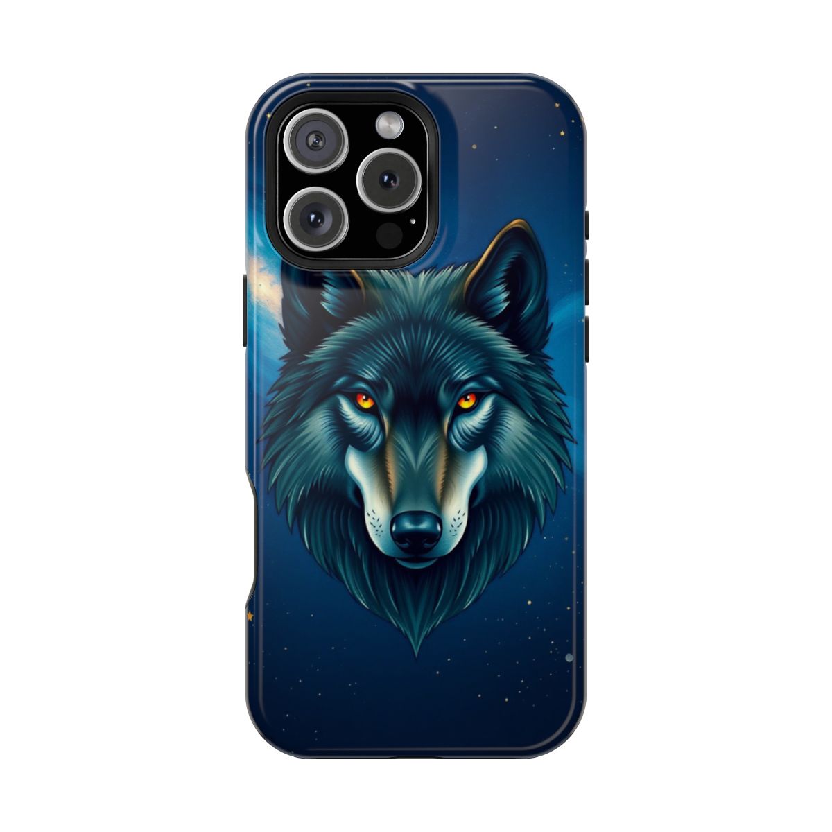 Digital Art Wolf Cosmic Howl Phone Case For iPhone Samsung