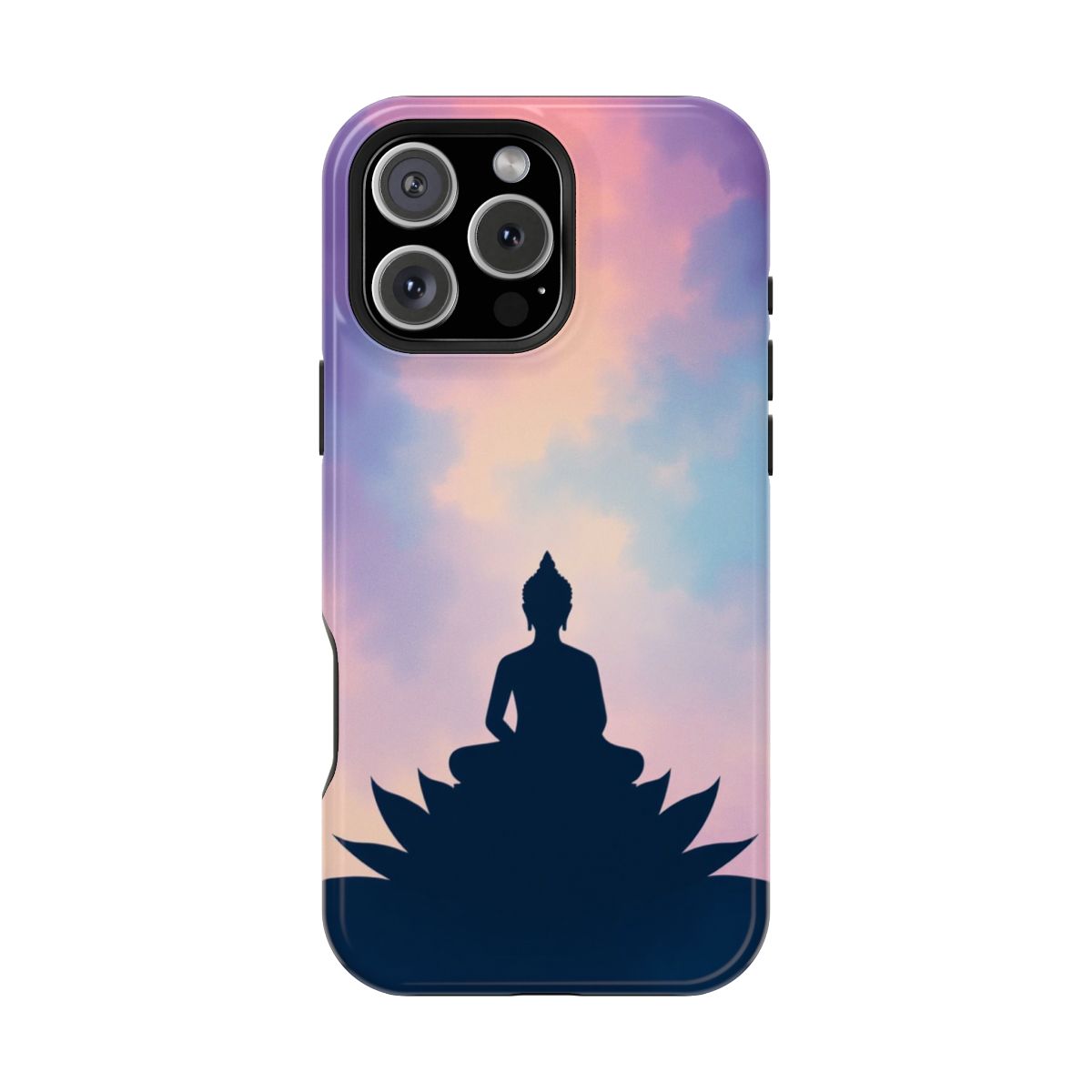 Buddha Silhouette Sunset Meditative Lotus Pose Phone Case For iPhone Samsung