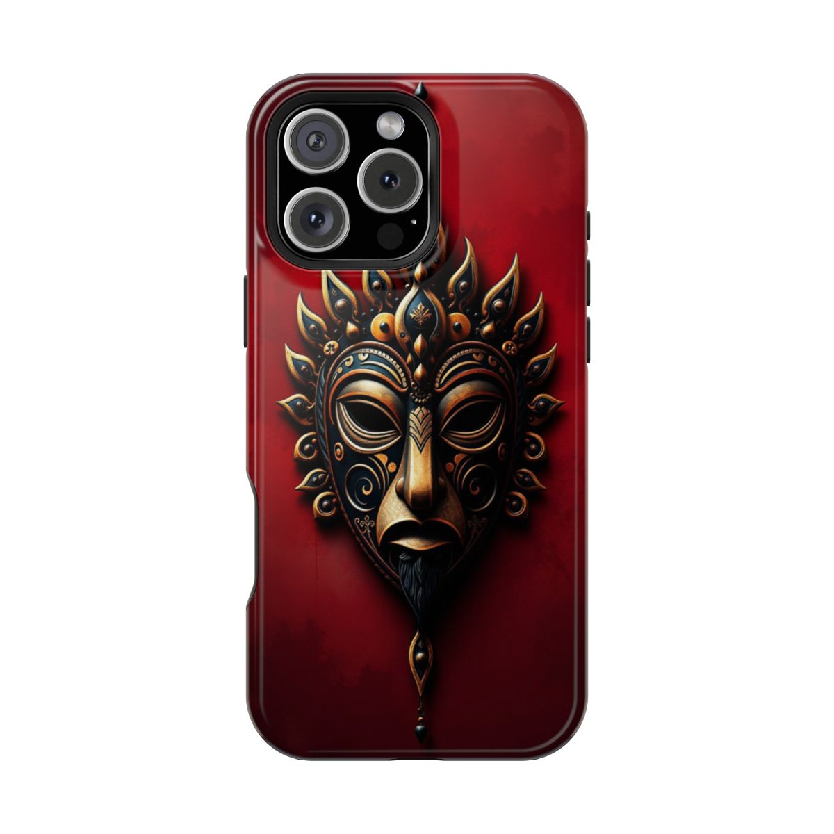 Ornate Tribal Mask Totem Phone Case For iPhone Samsung