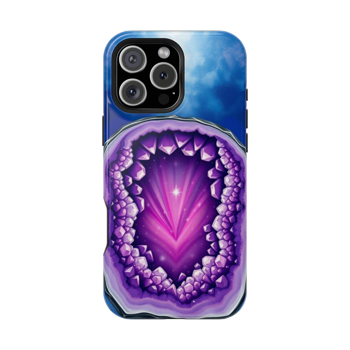 Gemstone Illustration Crystalline Geode Interior Phone Case For iPhone Samsung