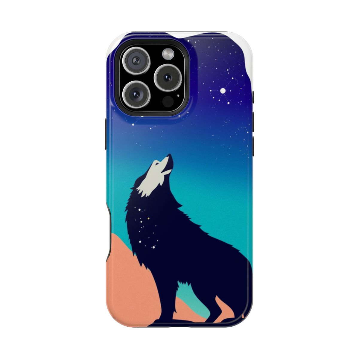 Galactic Wolf Constellation Minimalist Phone Case For iPhone Samsung
