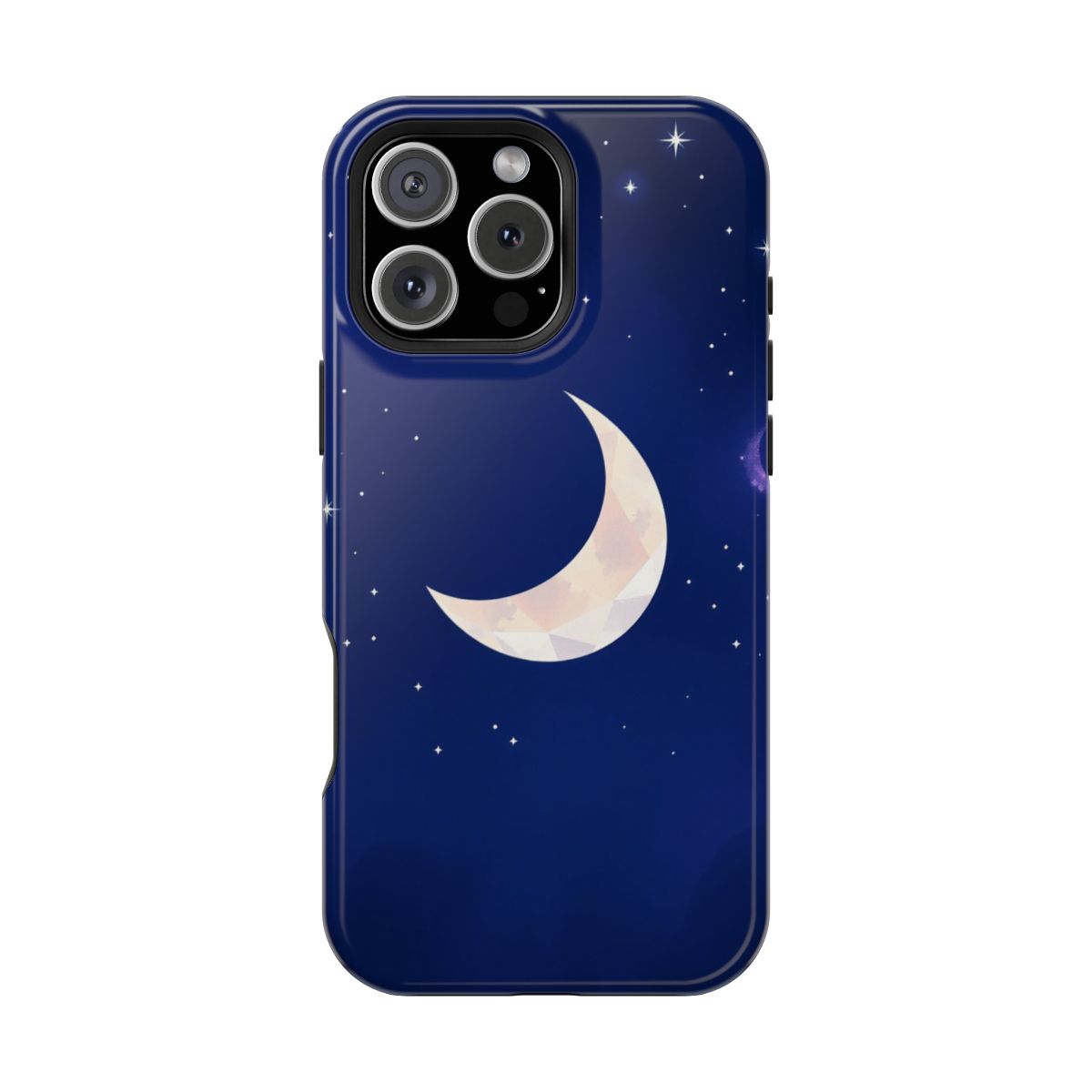 Geometric Moonscape Crescent Moon Crystal Magic Phone Case For iPhone Samsung