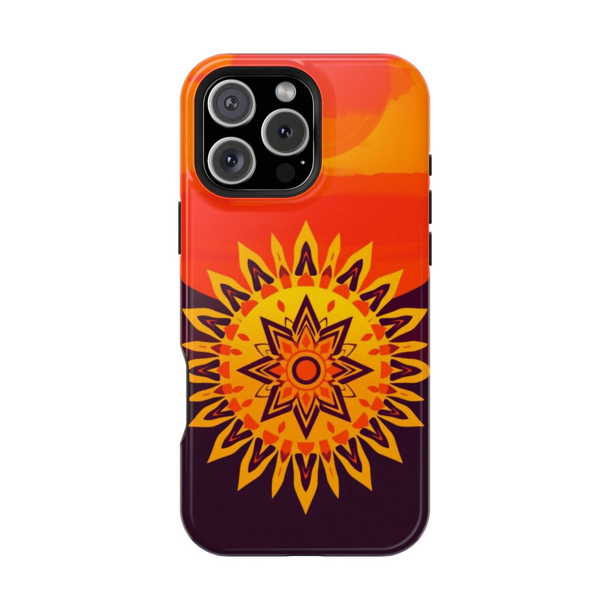 Mandala Sunset Aztec Geometric Phone Case For iPhone Samsung