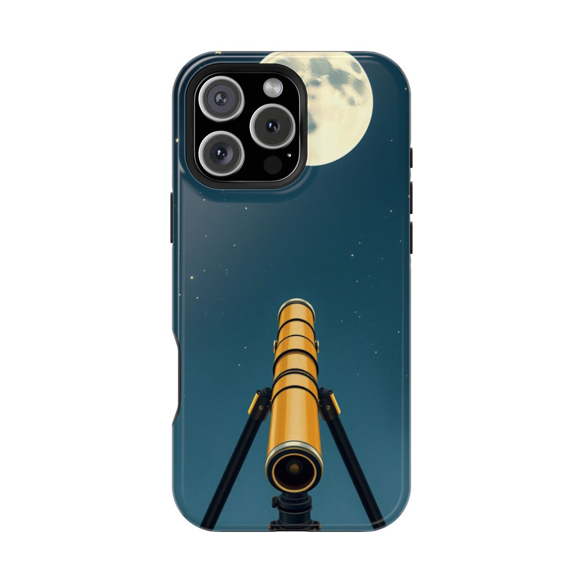 Retro Telescope Lunar Gaze Phone Case For iPhone Samsung