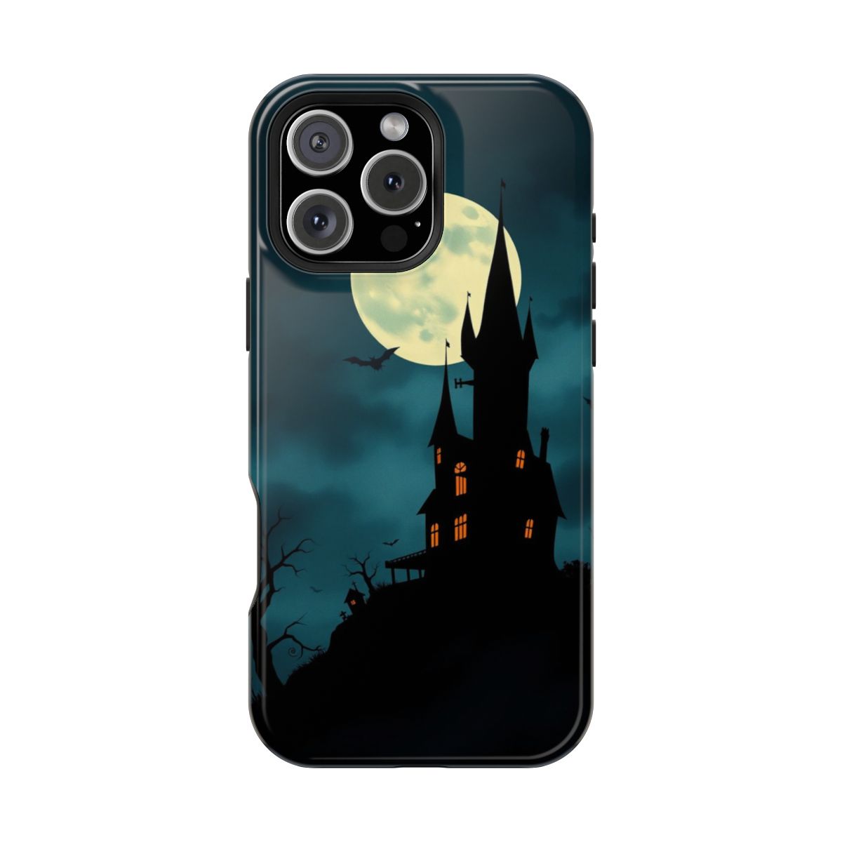Spooky Haunted House Silhouette Phone Case For iPhone Samsung