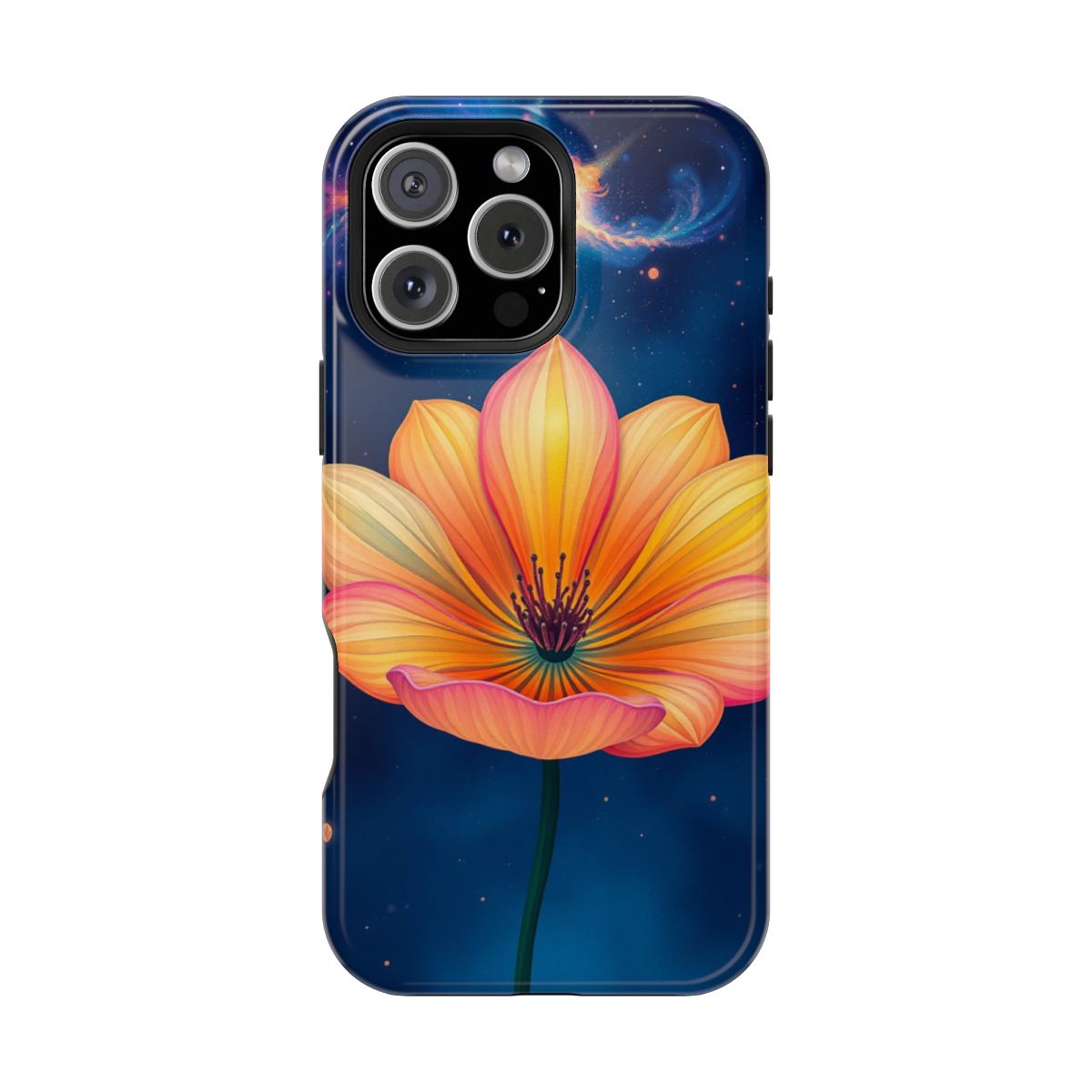 Galactic Dreamscape Flower Phone Case For iPhone Samsung
