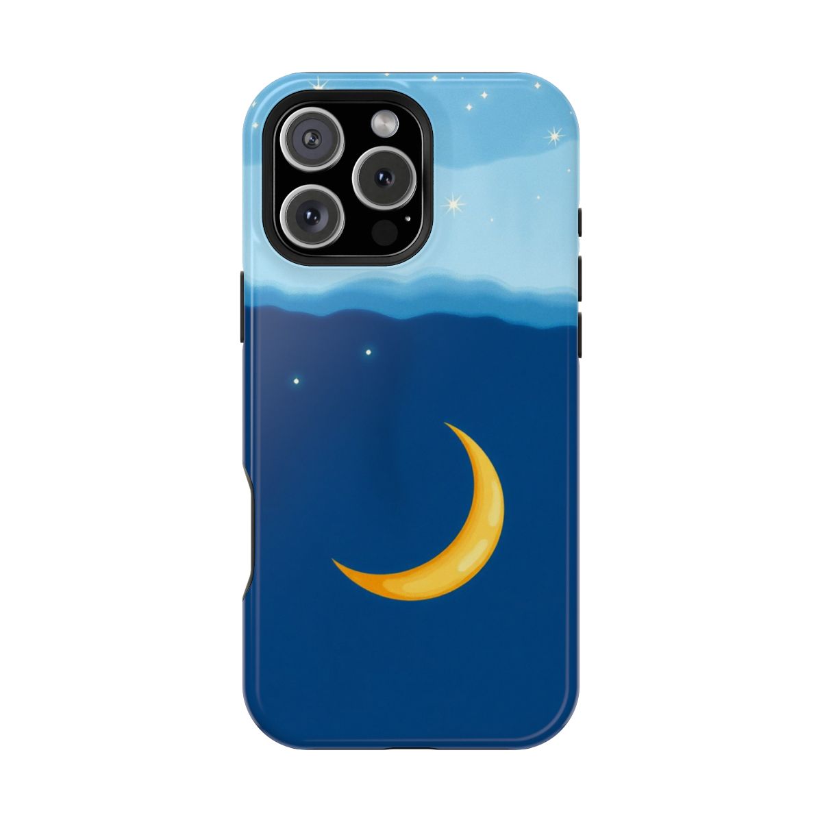 Dreamy Night Sky Crescent Moon Phone Case For iPhone Samsung