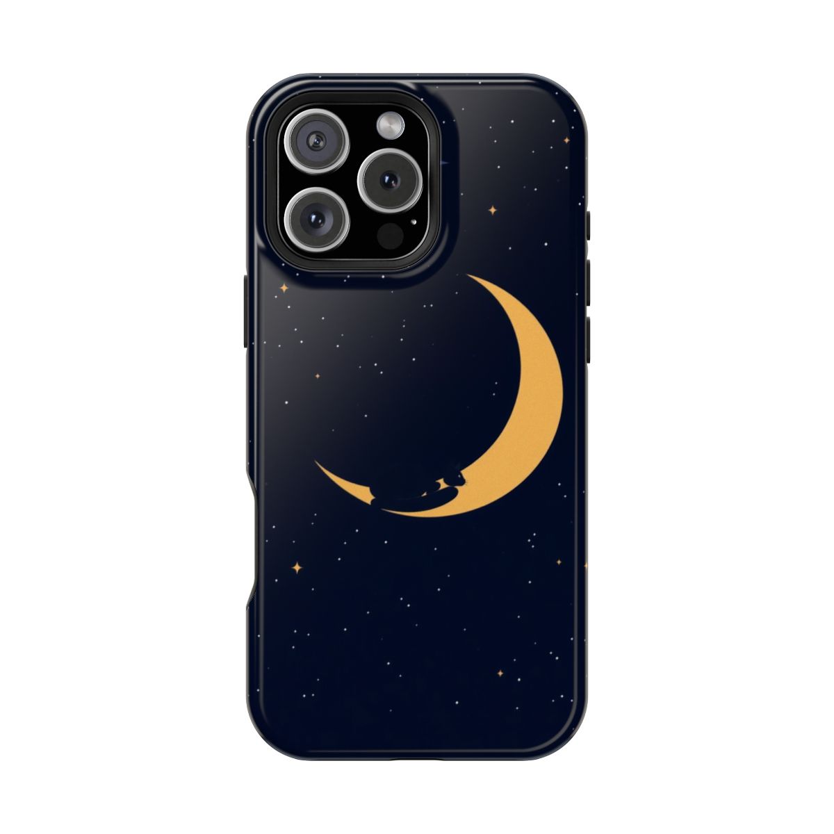 Lunar Cat Silhouette Minimalist Moon Phone Case For iPhone Samsung
