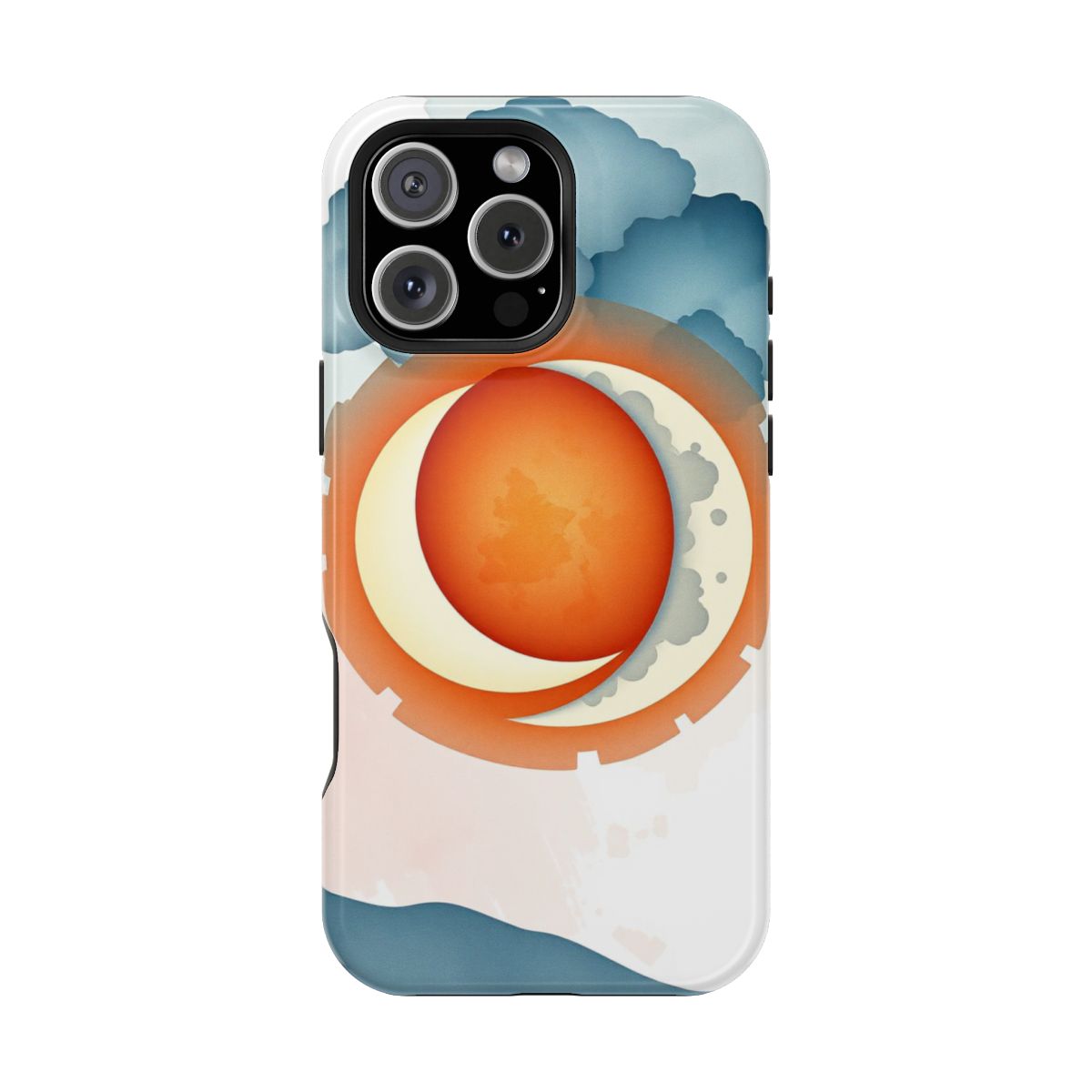 Abstract Sun Moon Duality Phone Case For iPhone Samsung