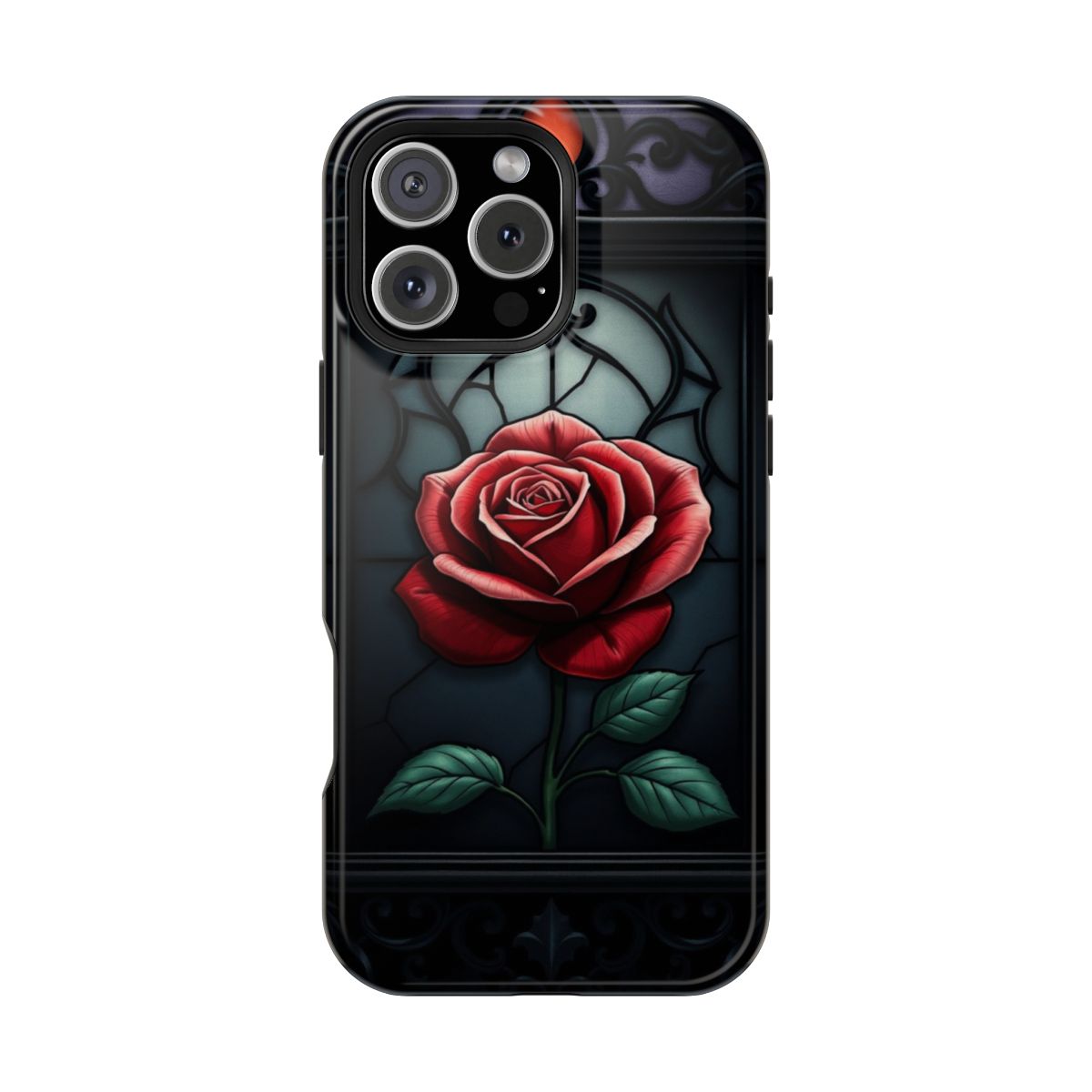 Stained Glass Gothic Rose Phone Case For iPhone Samsung