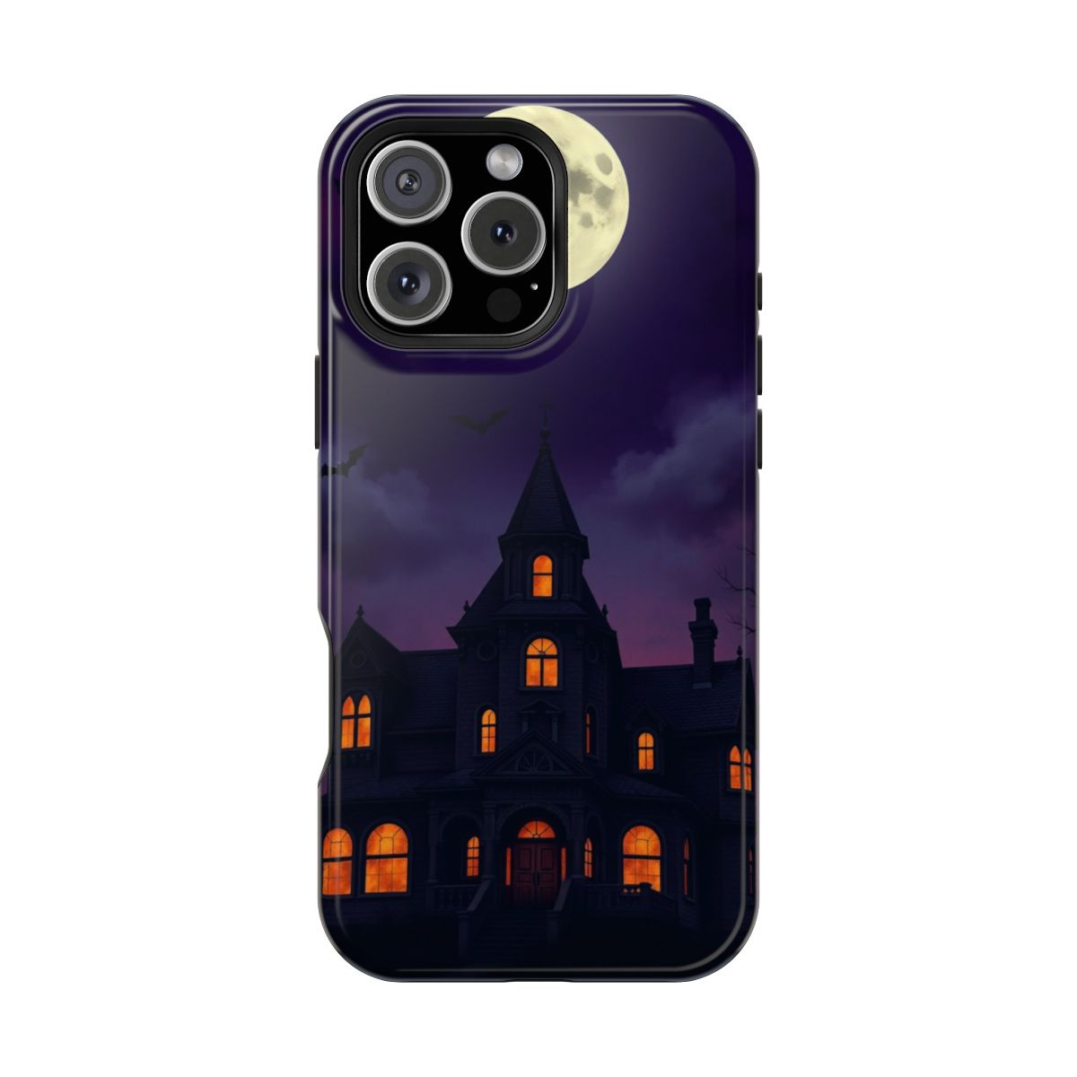Haunted Mansion Moonlight Spooky Silhouette Phone Case For iPhone Samsung