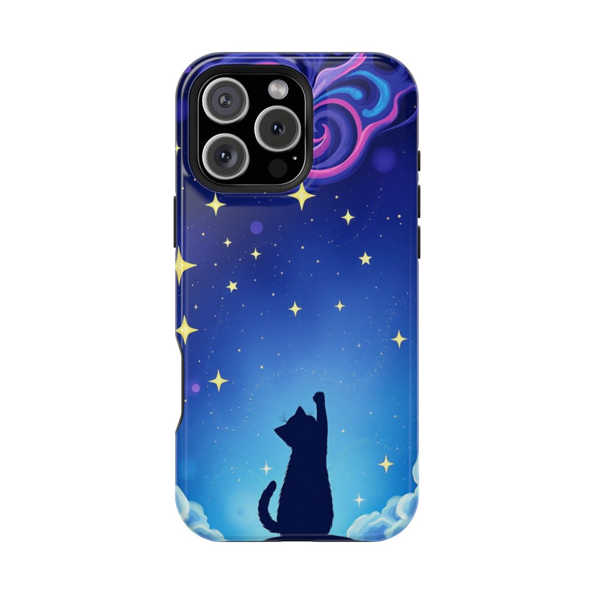 Whimsical Starry Night Galactic Kitten