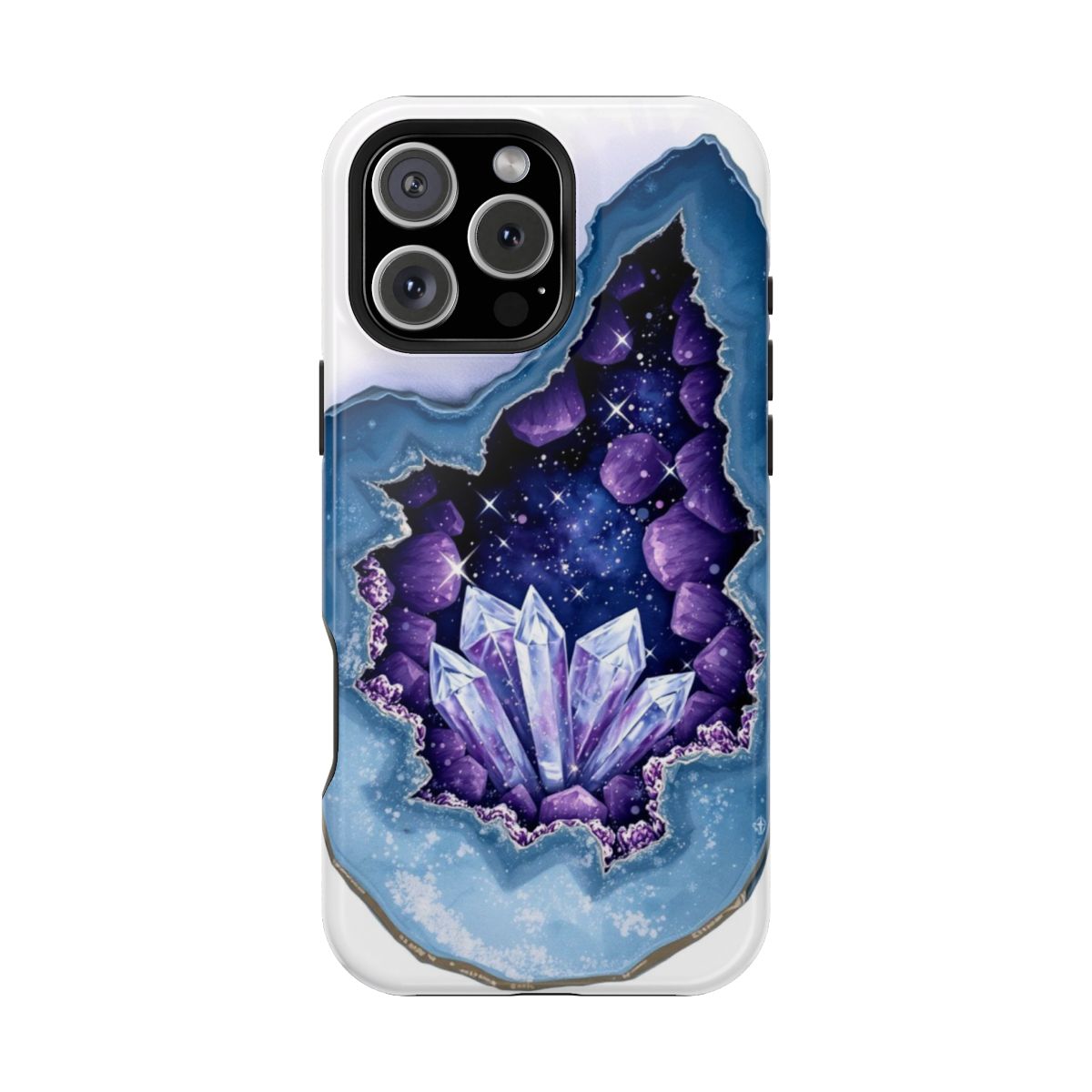 Gemstone Galaxy Sparkling Geode Crystal Phone Case For iPhone Samsung