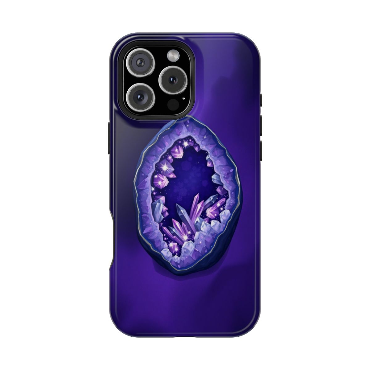Mystical Crystal Cave Geode Illustration Phone Case For iPhone Samsung