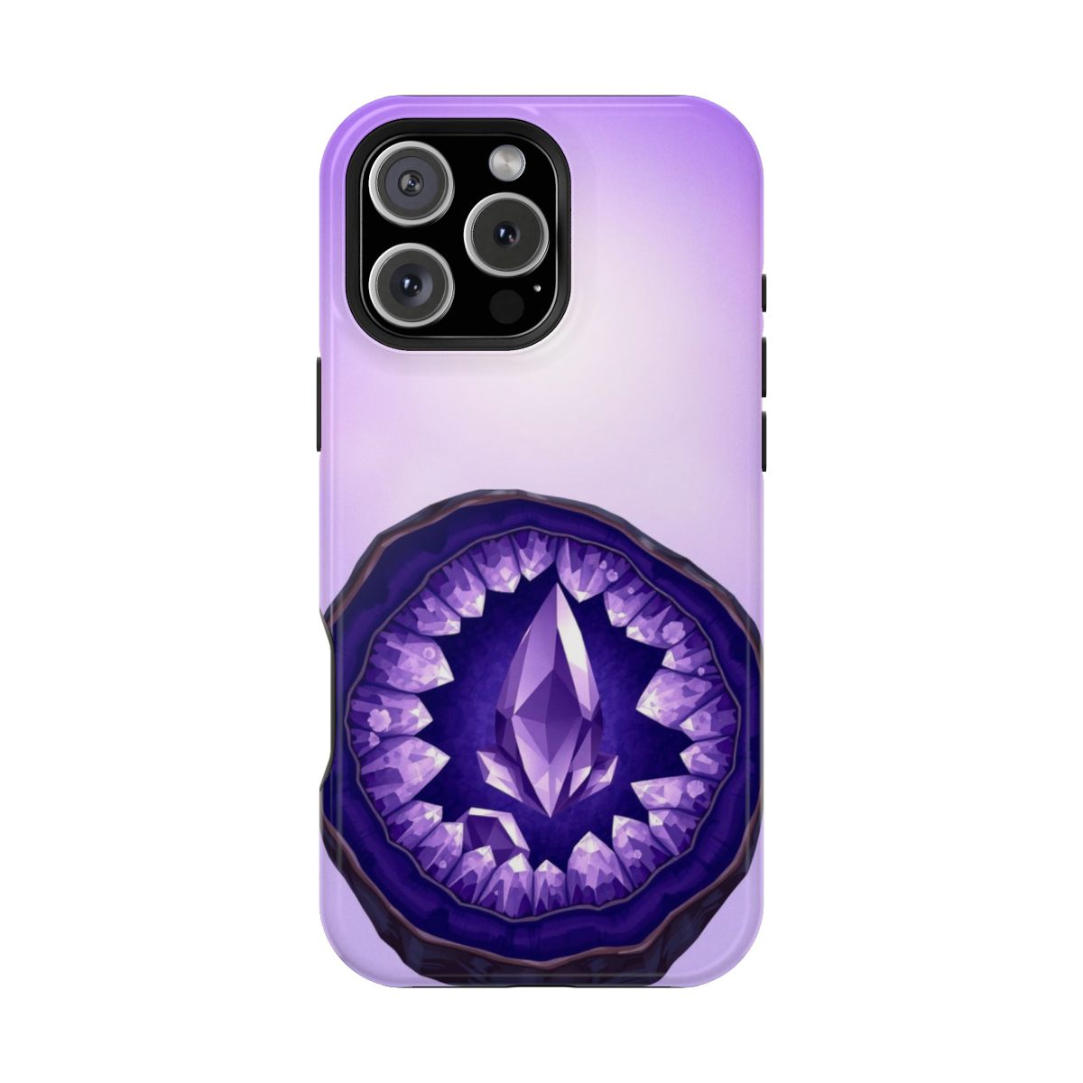 Gemstone Crystal Purple Geode Phone Case For iPhone Samsung