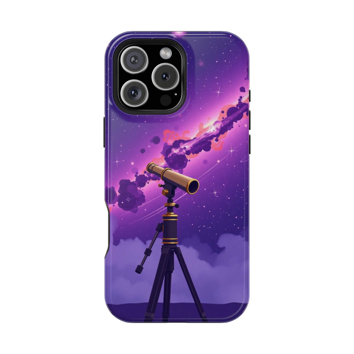 Vintage Telescope Starry Night Phone Case For iPhone Samsung