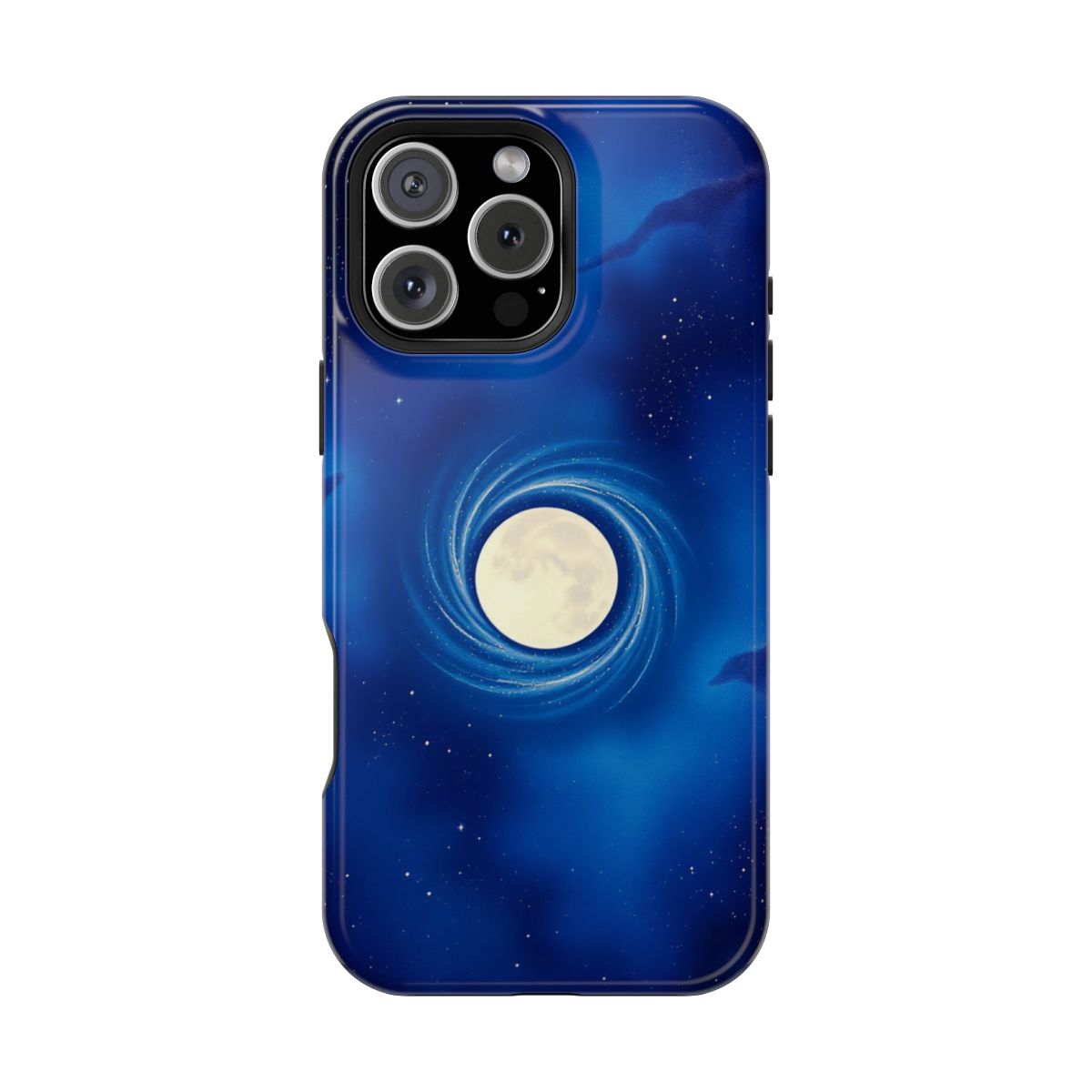 Surreal Space Art Crescent Moon Galaxy Phone Case For iPhone Samsung