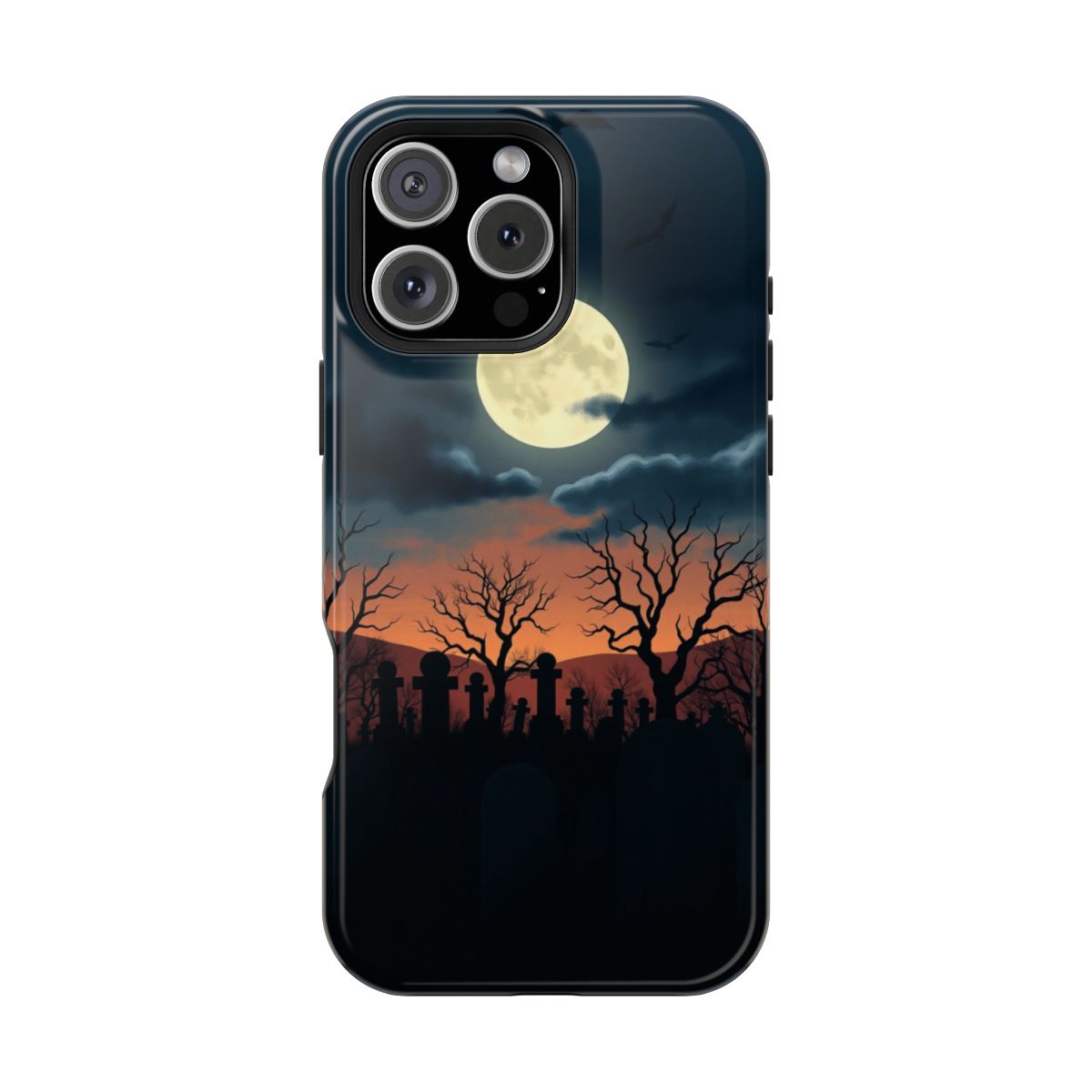 Spooky Haunted Graveyard Silhouette