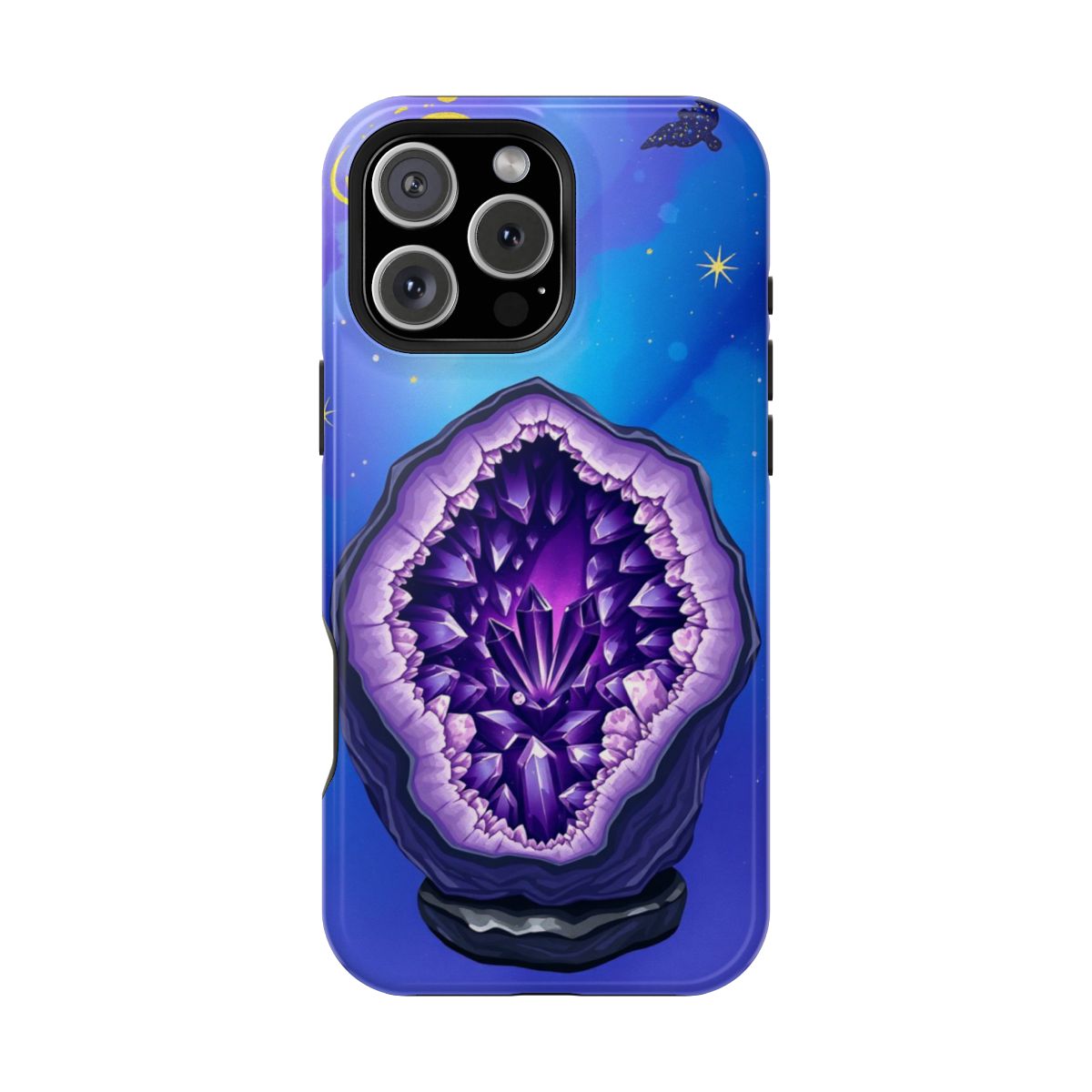 Amethyst Geode Cosmic Illustration Phone Case For iPhone Samsung