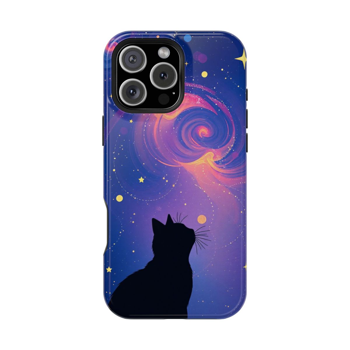 Cosmic Cat Galaxy Phone Case For iPhone Samsung