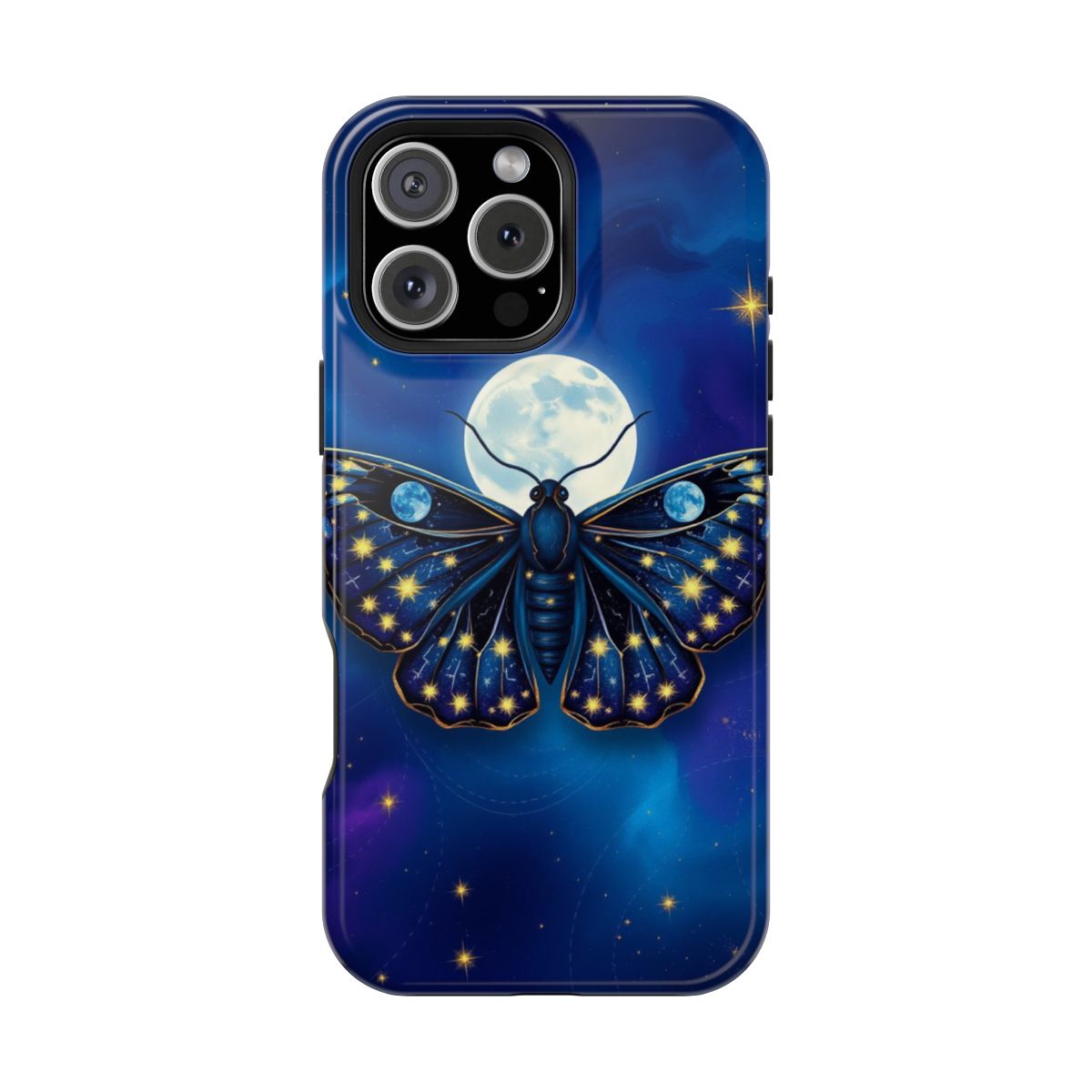 Mystical Lunar Moth Cosmic Phone Case For iPhone Samsung
