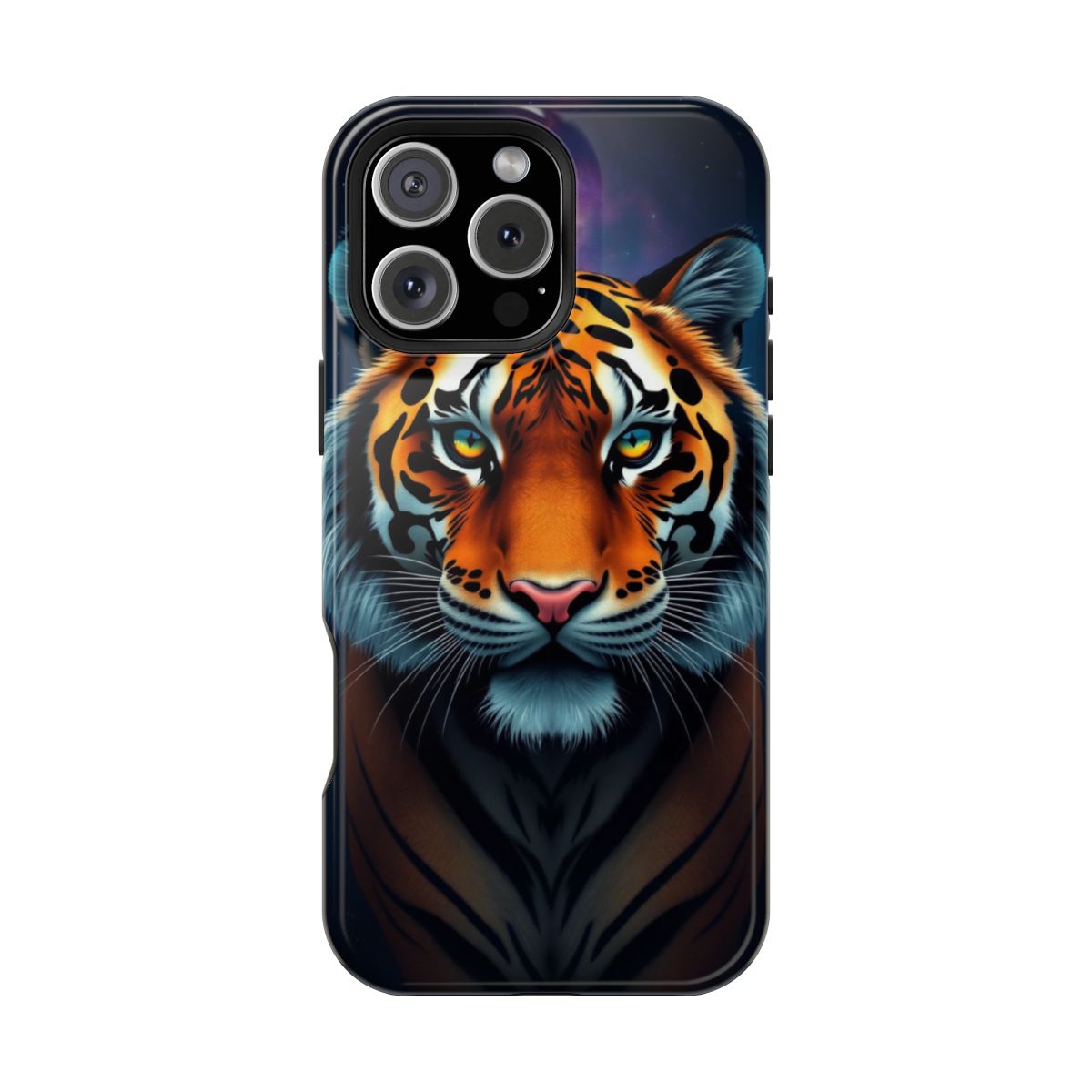 Galactic Tiger Gaze Cosmic Art Phone Case For iPhone Samsung