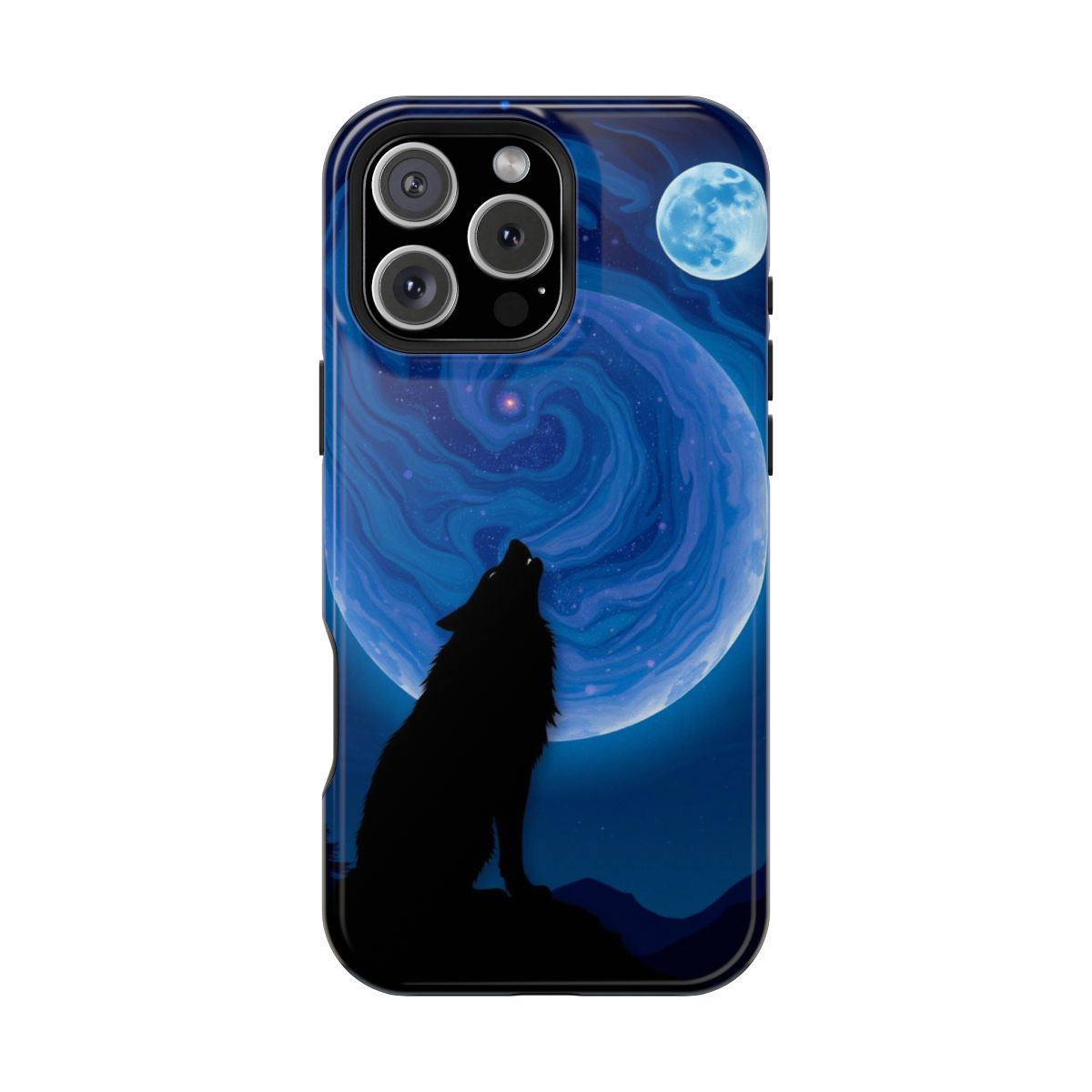Abstract Moon Wolf Mystic Phone Case For iPhone Samsung