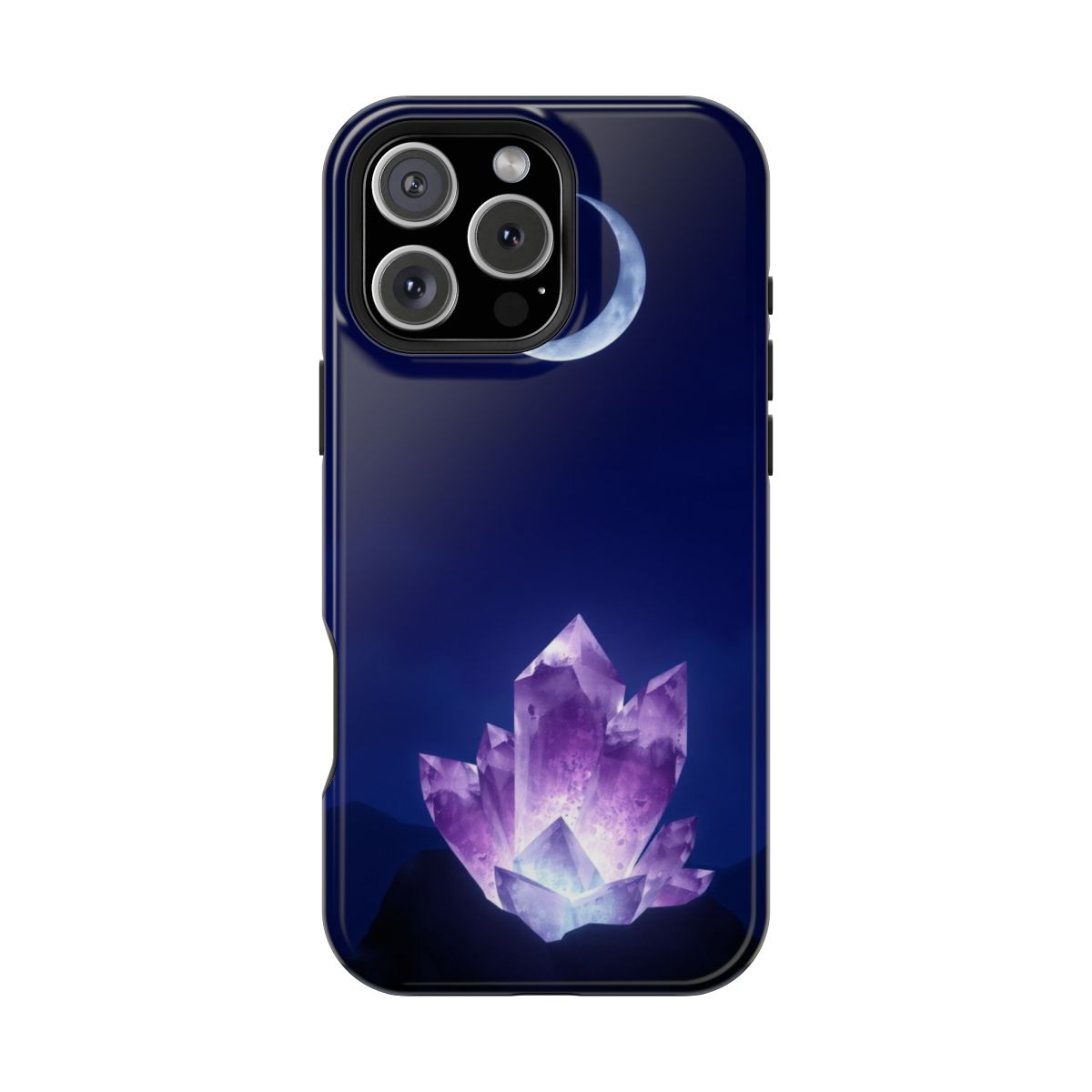 Glowing Crystals Moon Mystical Phone Case For iPhone Samsung