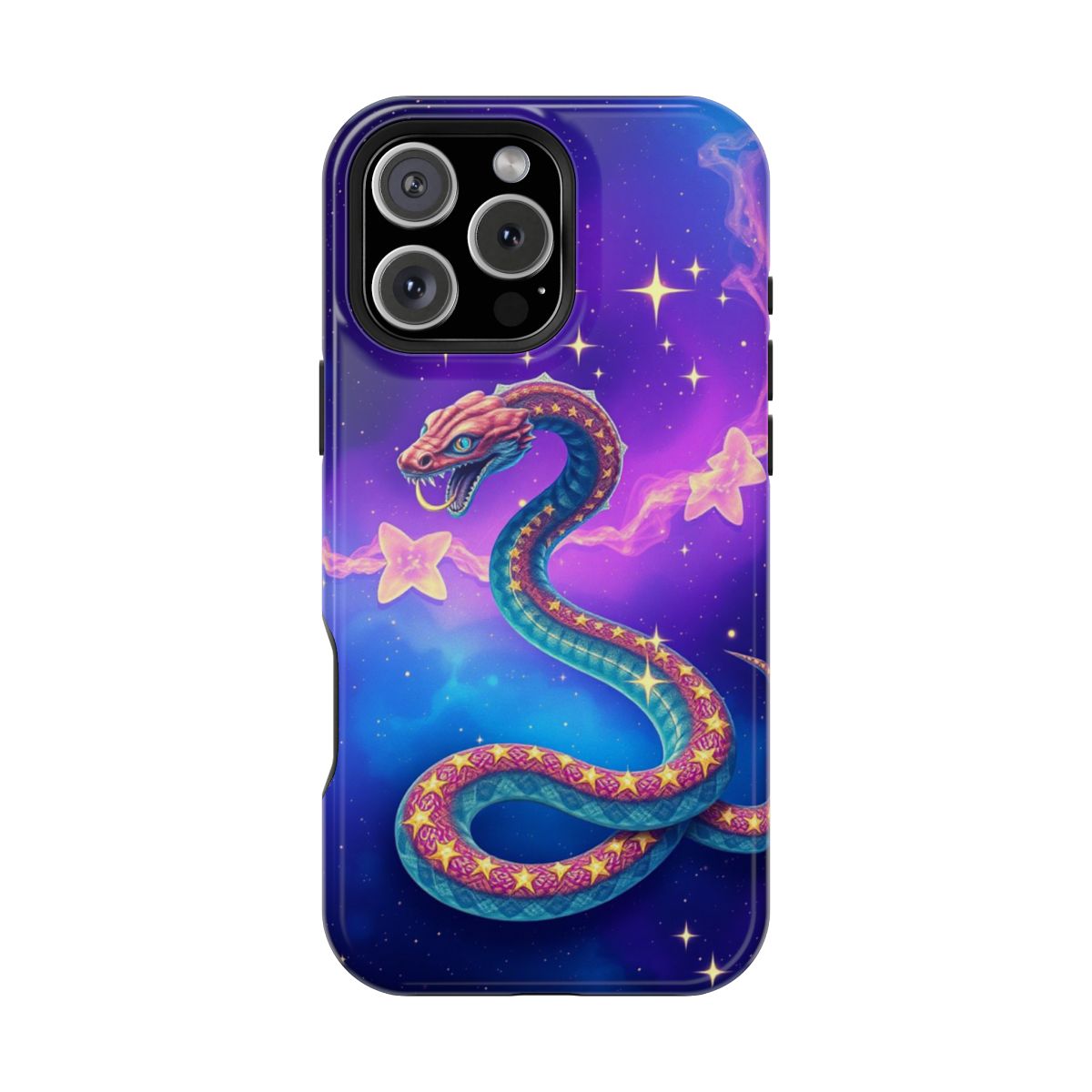 Cosmic Serpent Galaxy Art Phone Case For iPhone Samsung