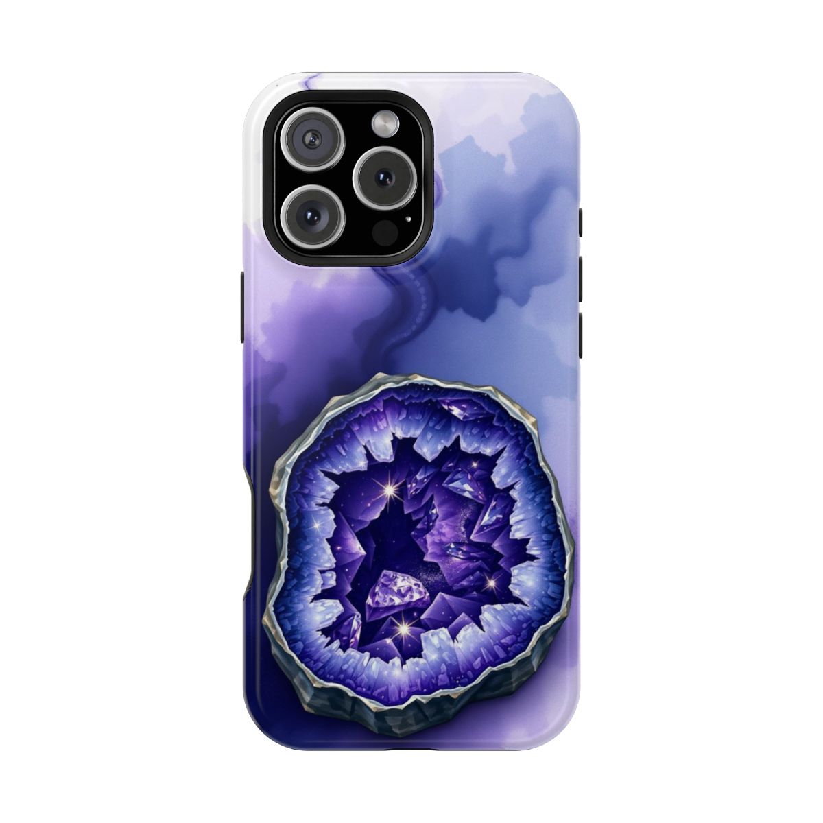 Mystic Crystal Geode Watercolor Phone Case For iPhone