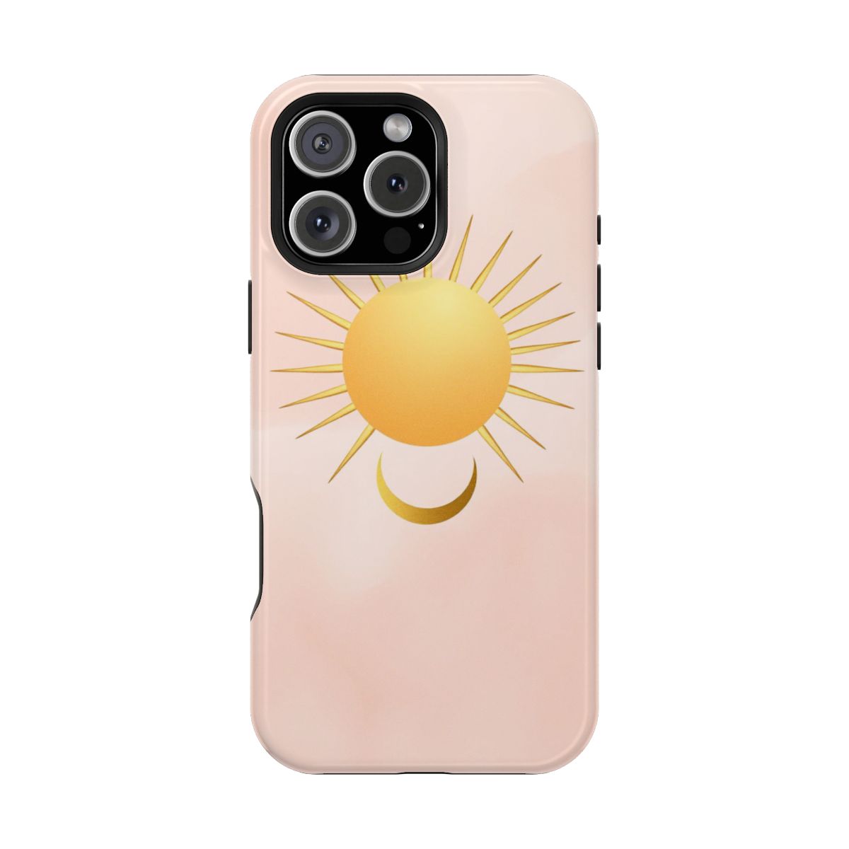 Minimalist Boho Sun Crescent Phone Case For iPhone Samsung