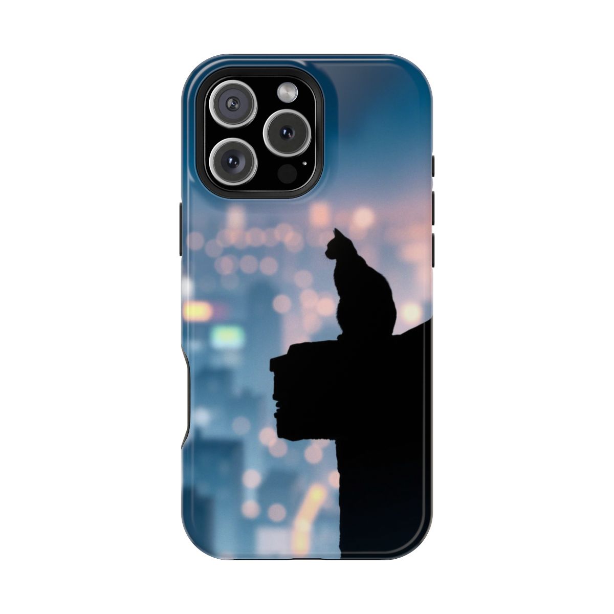 Lofi City Lights Silhouette Cityscape Phone Case For iPhone Samsung