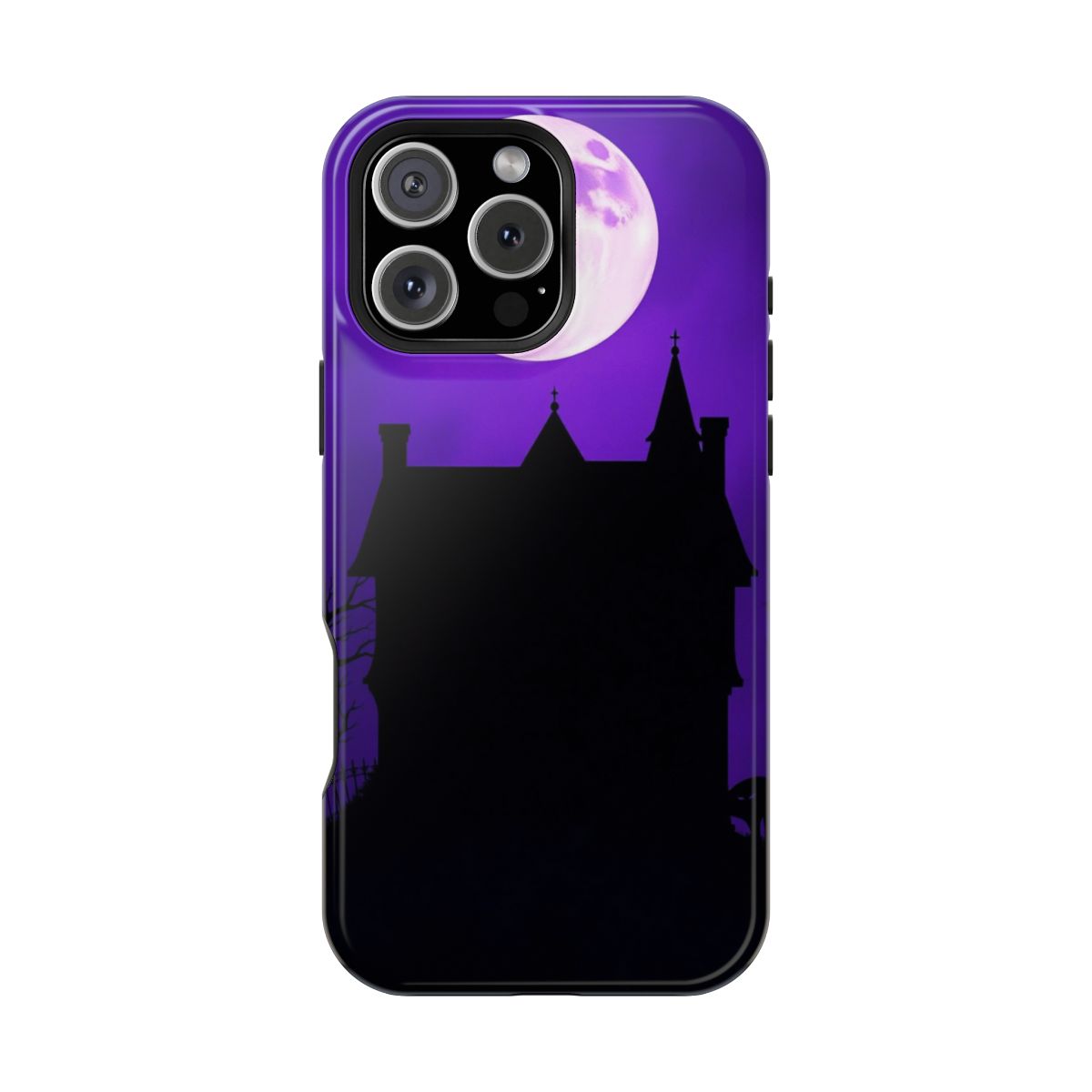 Spooky Haunted House Silhouette Phone Case For iPhone Samsung