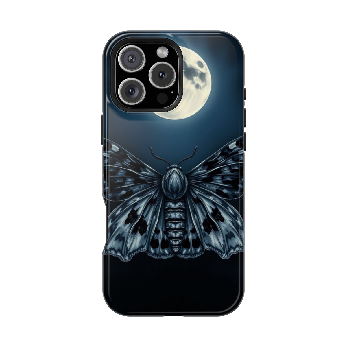 Dark Fantasy Moth Lunar Eclipse Phone Case For iPhone Samsung