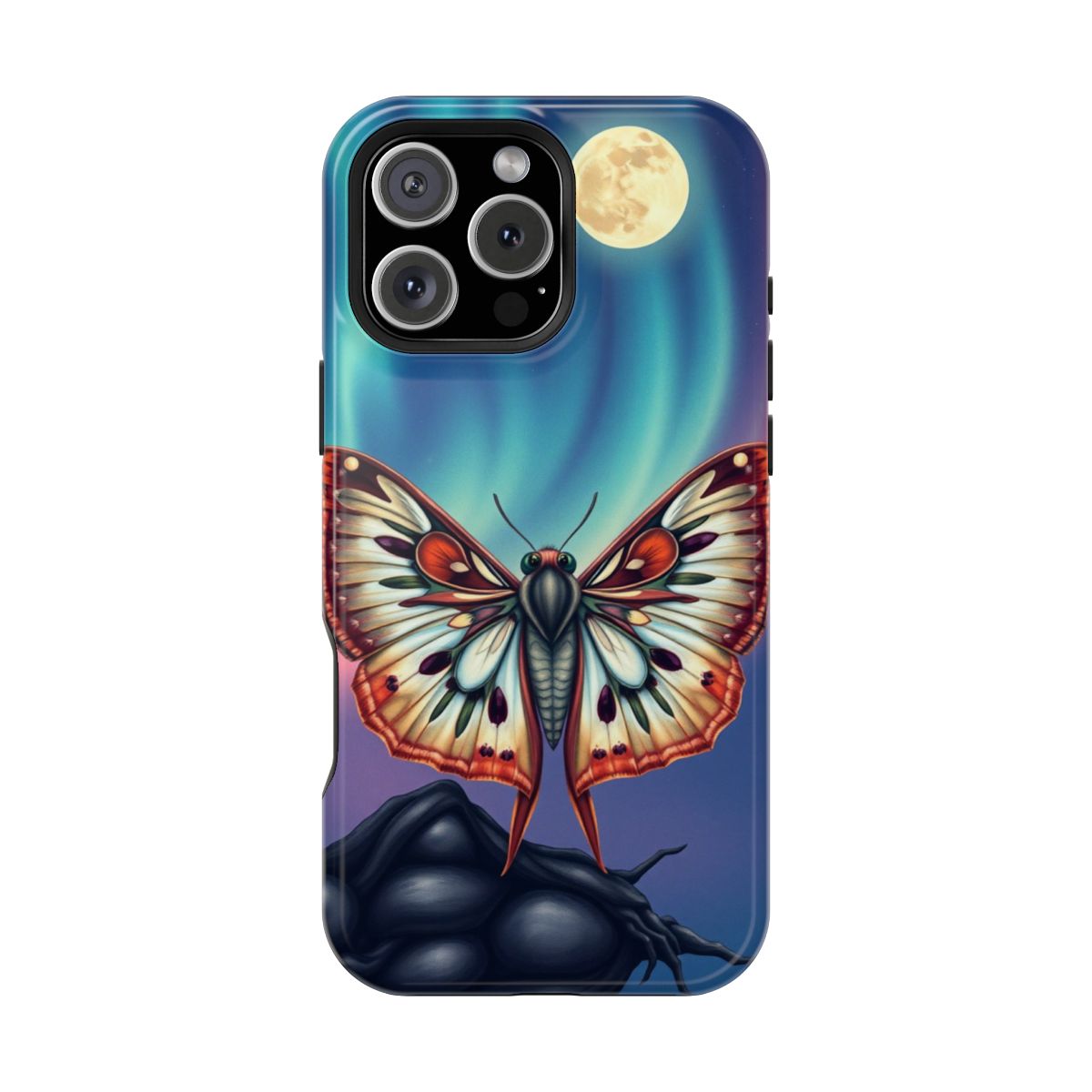 Mystic Moth Lunar Eclipse Ethereal Phone Case For iPhone Samsung