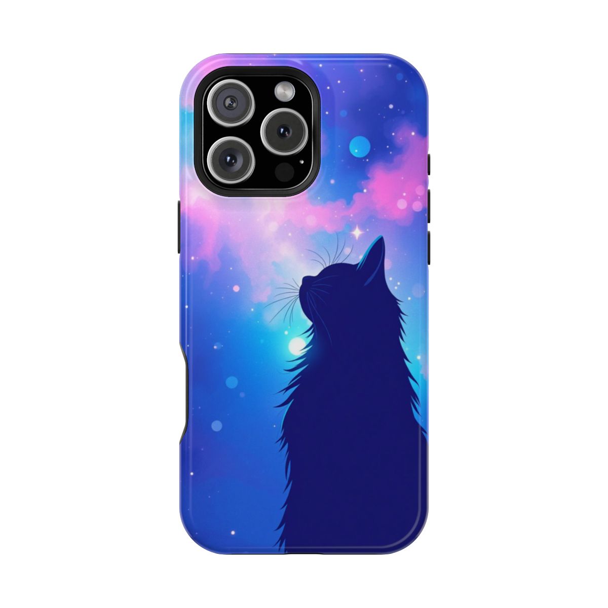Space Cat Nebula Galaxy Phone Case For iPhone Samsung