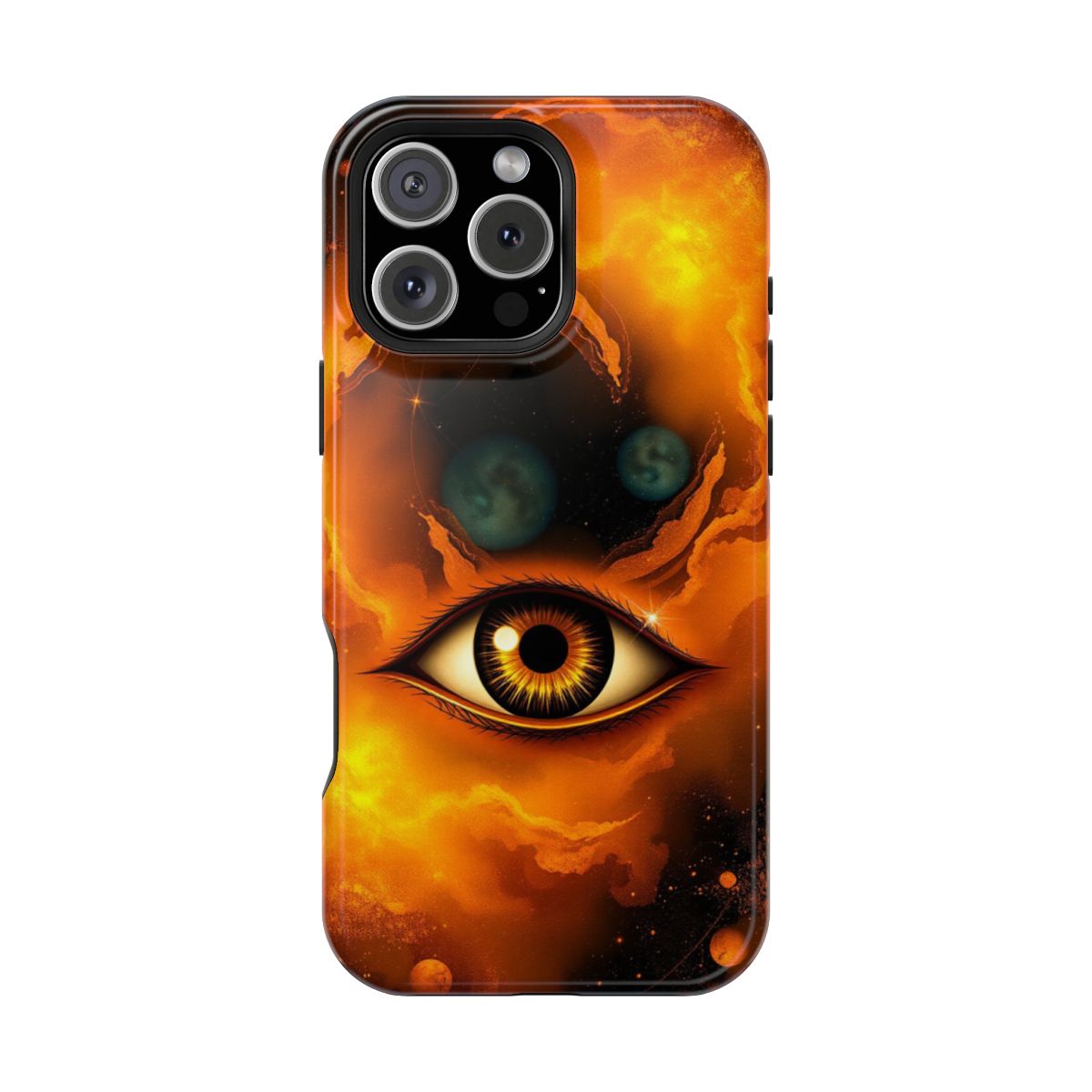 Cosmic Mystic Golden Eye Phone Case For iPhone Samsung