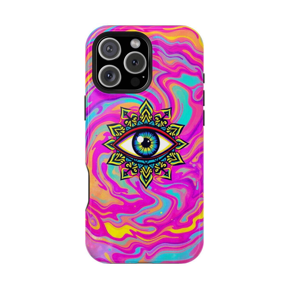 Psychedelic Abstract Eye Mandala Phone Case For iPhone Samsung