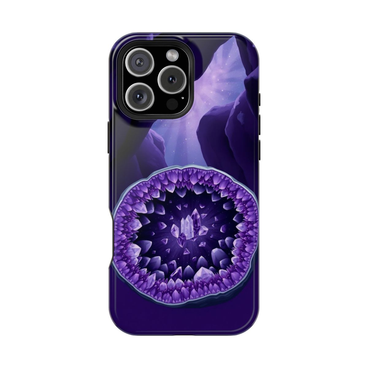 Sparkling Geode Crystal Cave Phone Case For iPhone Samsung