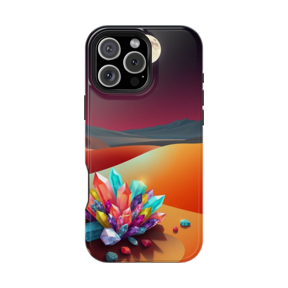 Surreal Moonlit Desert Crystals Phone Case For iPhone Samsung