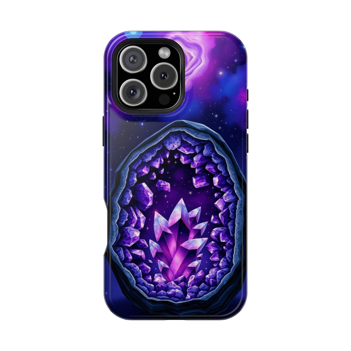 Cosmic Mystic Crystal Geode Phone Case For iPhone Samsung