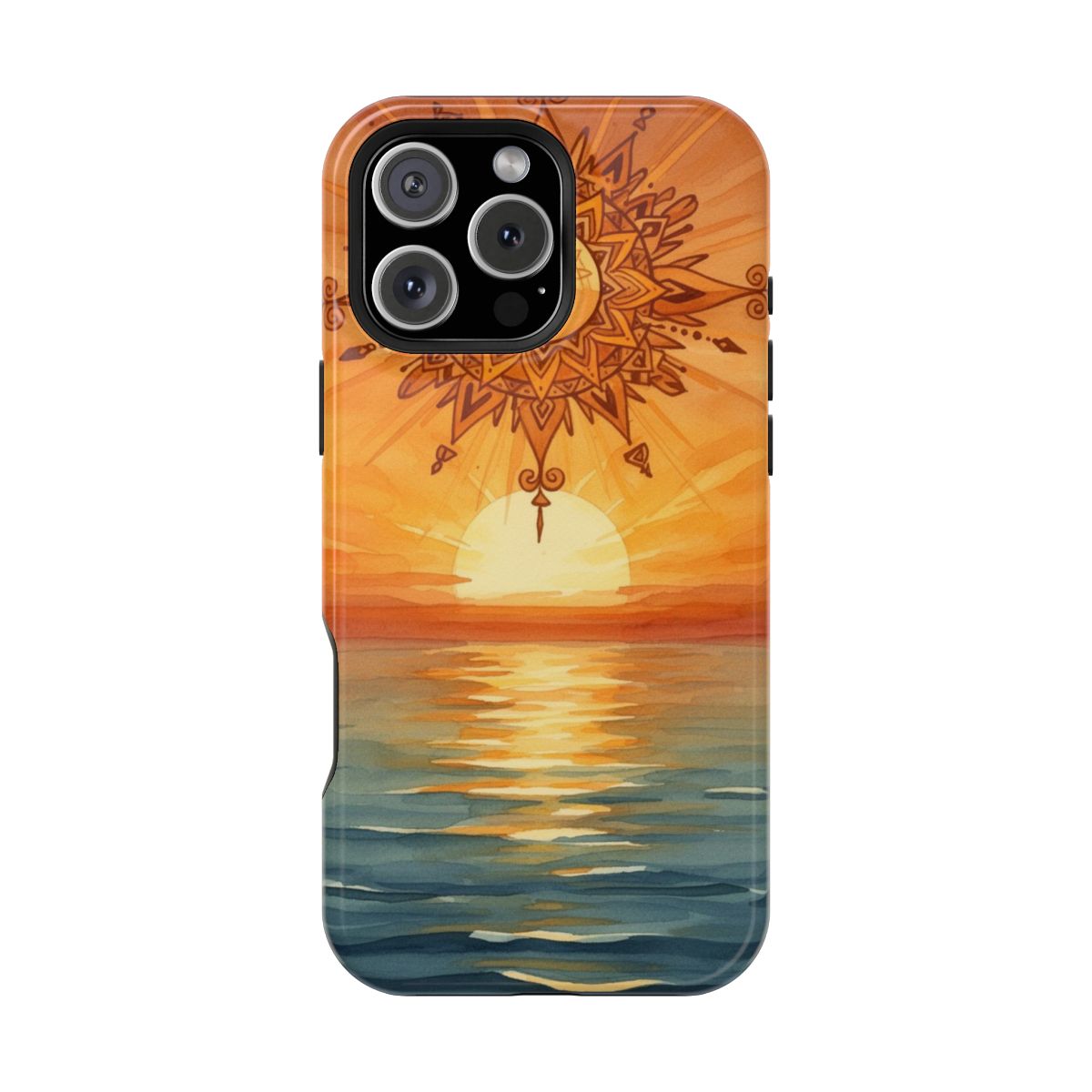 Bohemian Sun Mandala Celestial Witchy Phone Case For iPhone Samsung