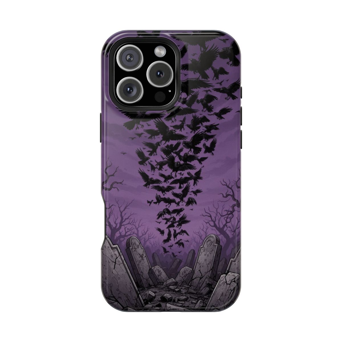 Gothic Graveyard Crows Phone Case For iPhone Samsung